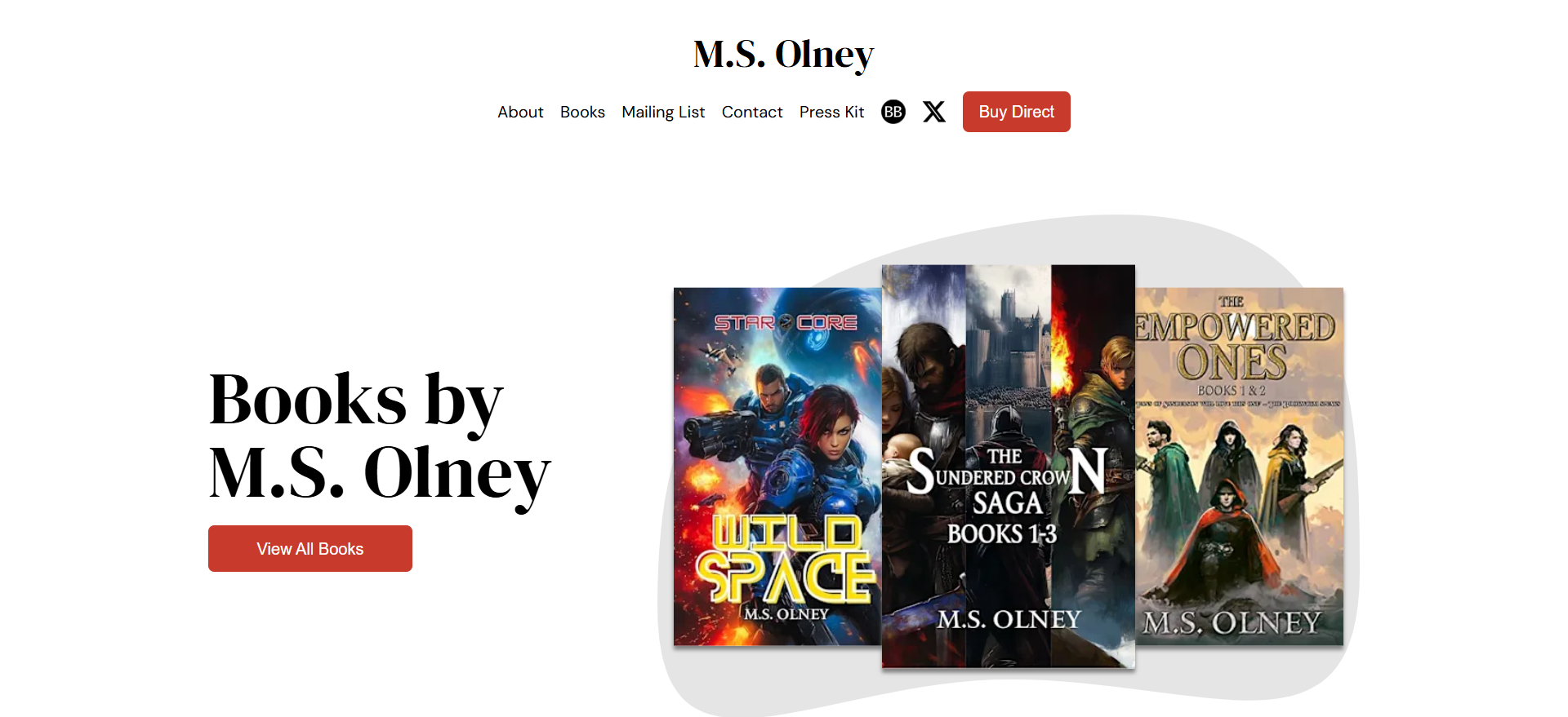 Title image of M.S. Olney's website