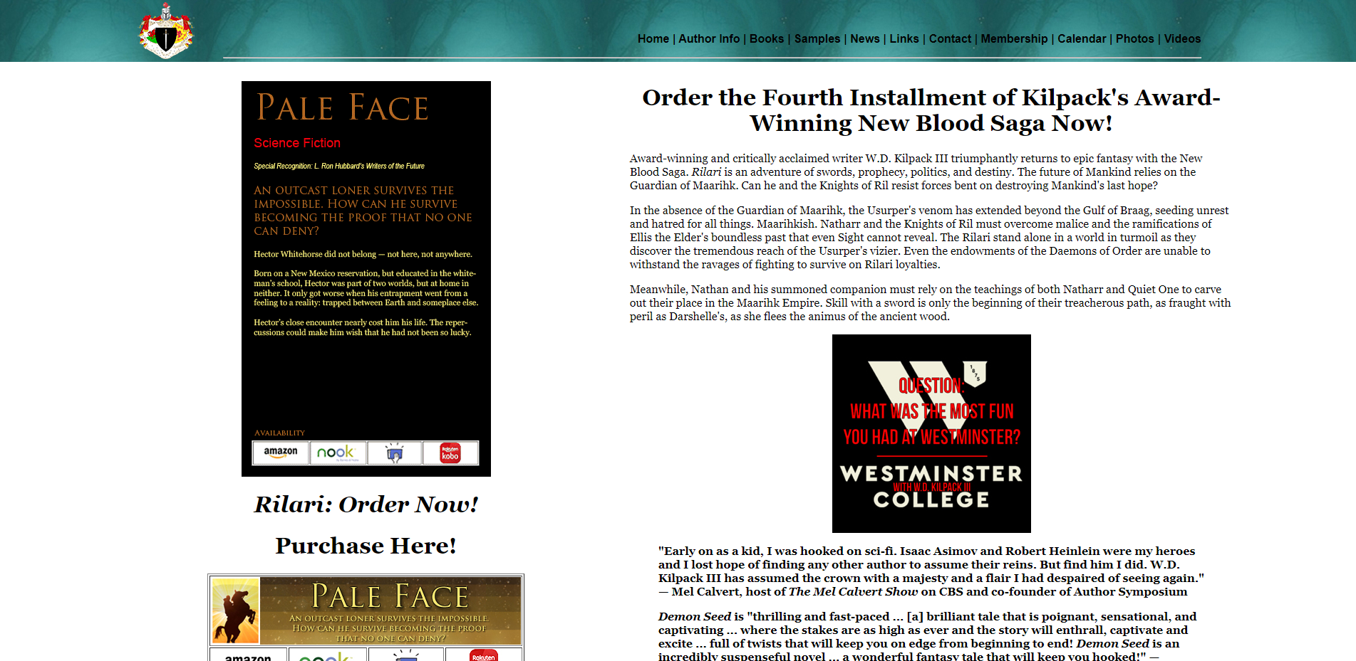 Website of W.D. Kilpack