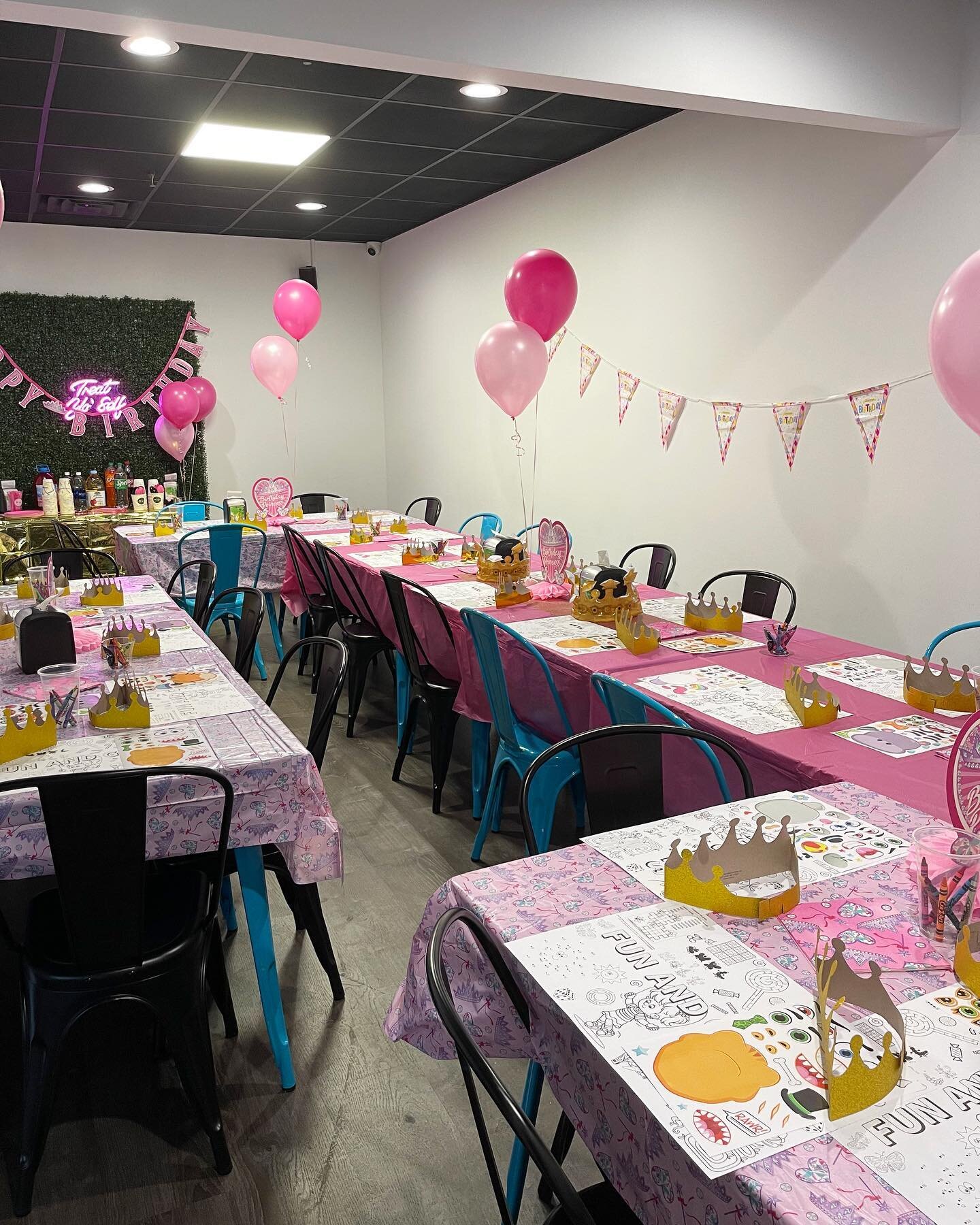 We are ready for the birthday princess👸🏻👑Don&rsquo;t forget to inquire about your child&rsquo;s next birthday party with us!