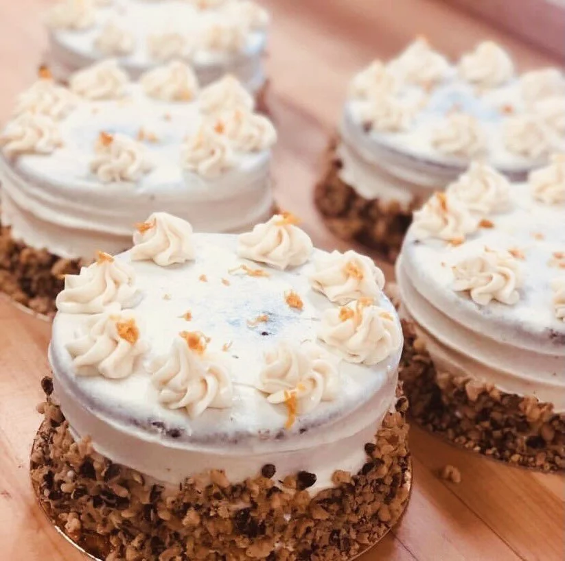 Sweet treats for spring time! 🐇🪺🥕
Next week we will have carrot cakes, chocolate shortbread cut out cookies (dipped in white Chocolate!), cottontail tea cakes, and our made-from-scratch marshmallow peeps! Get your peeps on a chocolate cupcake or a