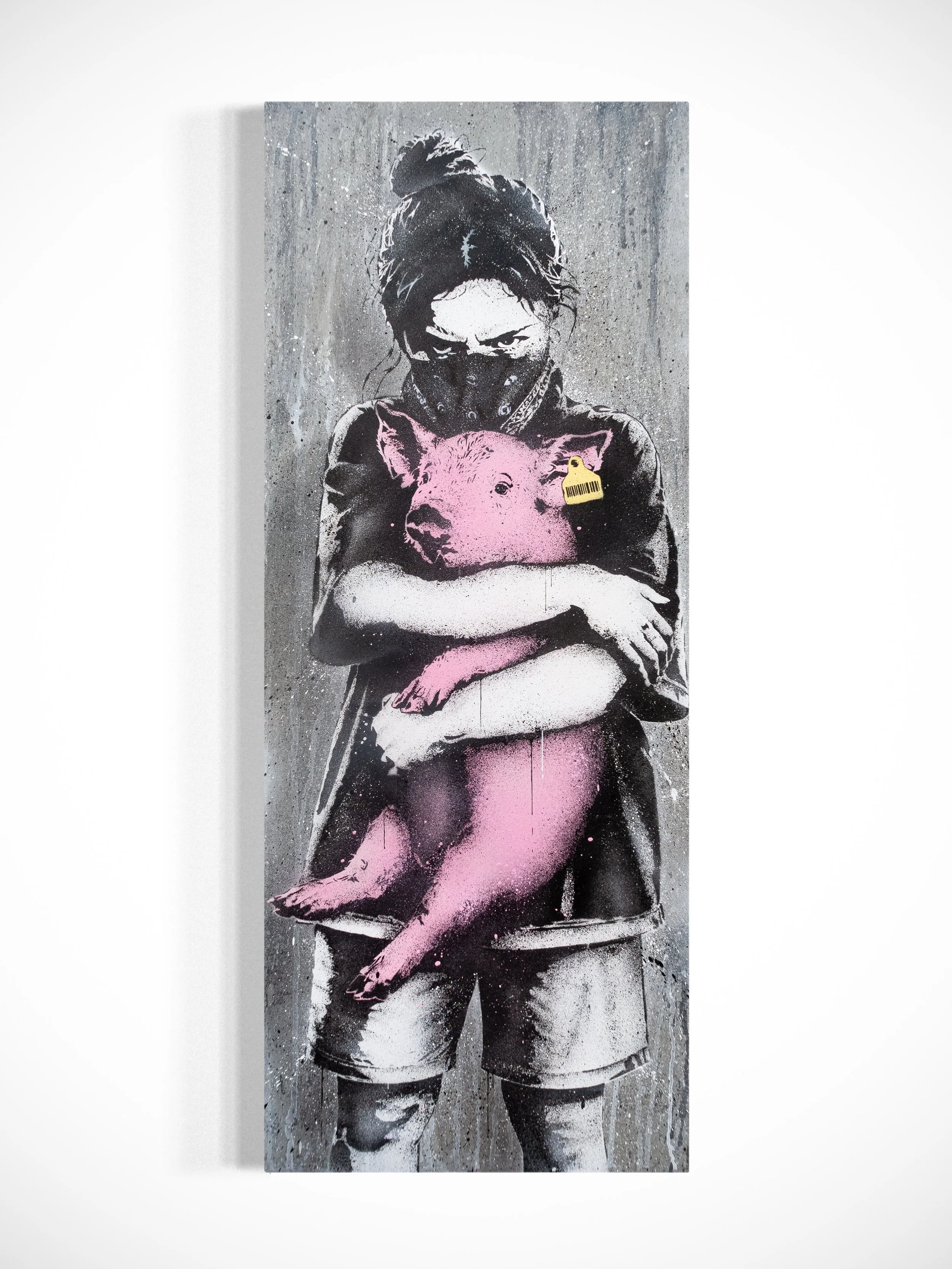 🔎 Behind the layers 
&ldquo;You love pets. Not Animals". 🐽 38 &times; 100 cm, 2026 

#stencil #animalrights #pochoir #streetartcollector #artprocess
