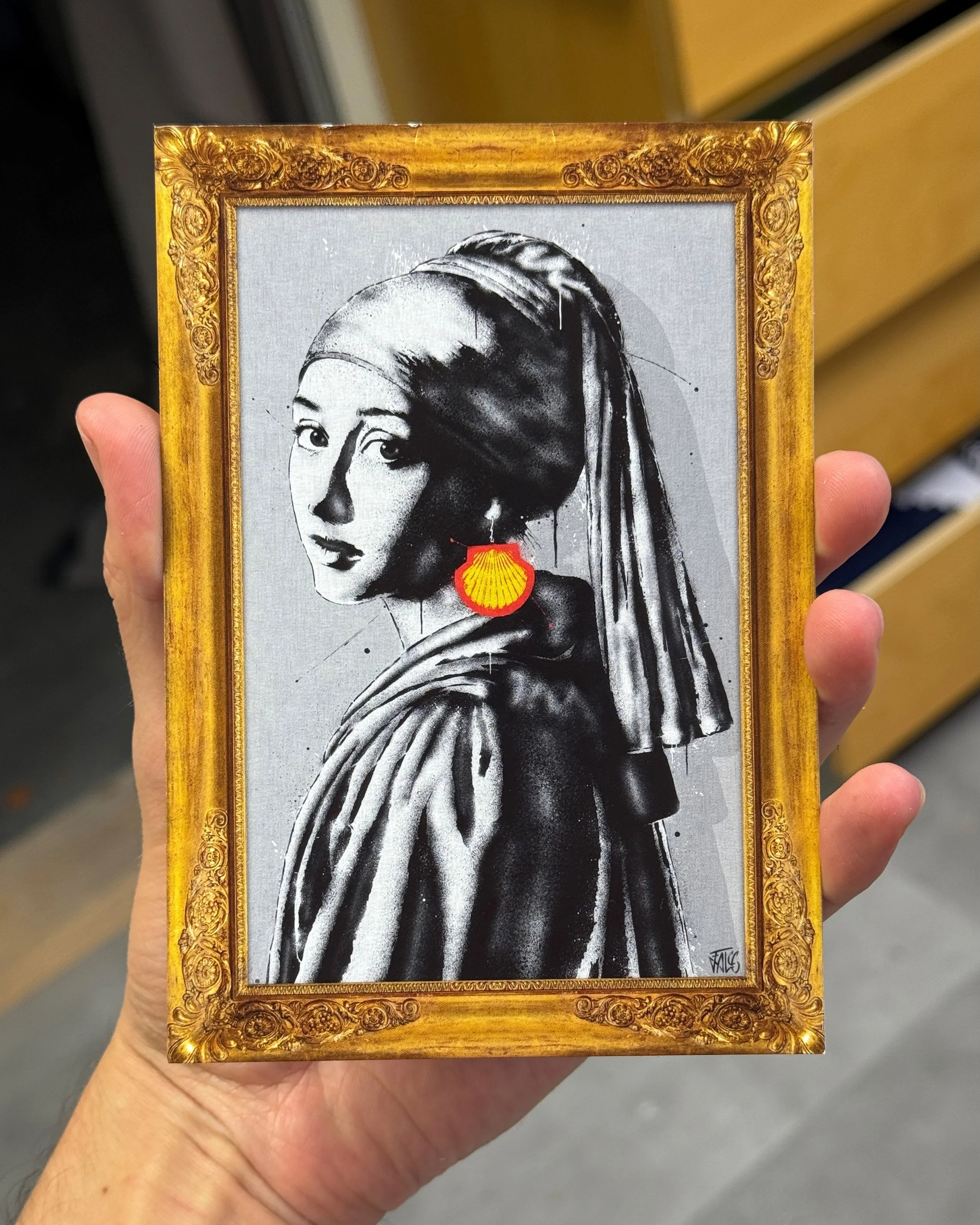 A new little propaganda collectible. 
0% AI, just the Photoshop nerd that I am. 😘

No original works on my website&hellip; 😜 (but rumors say there&rsquo;s a Secret Shop hidden somewhere). 

#artcollectors #falcocrea #urbanartcollectors #exclusive