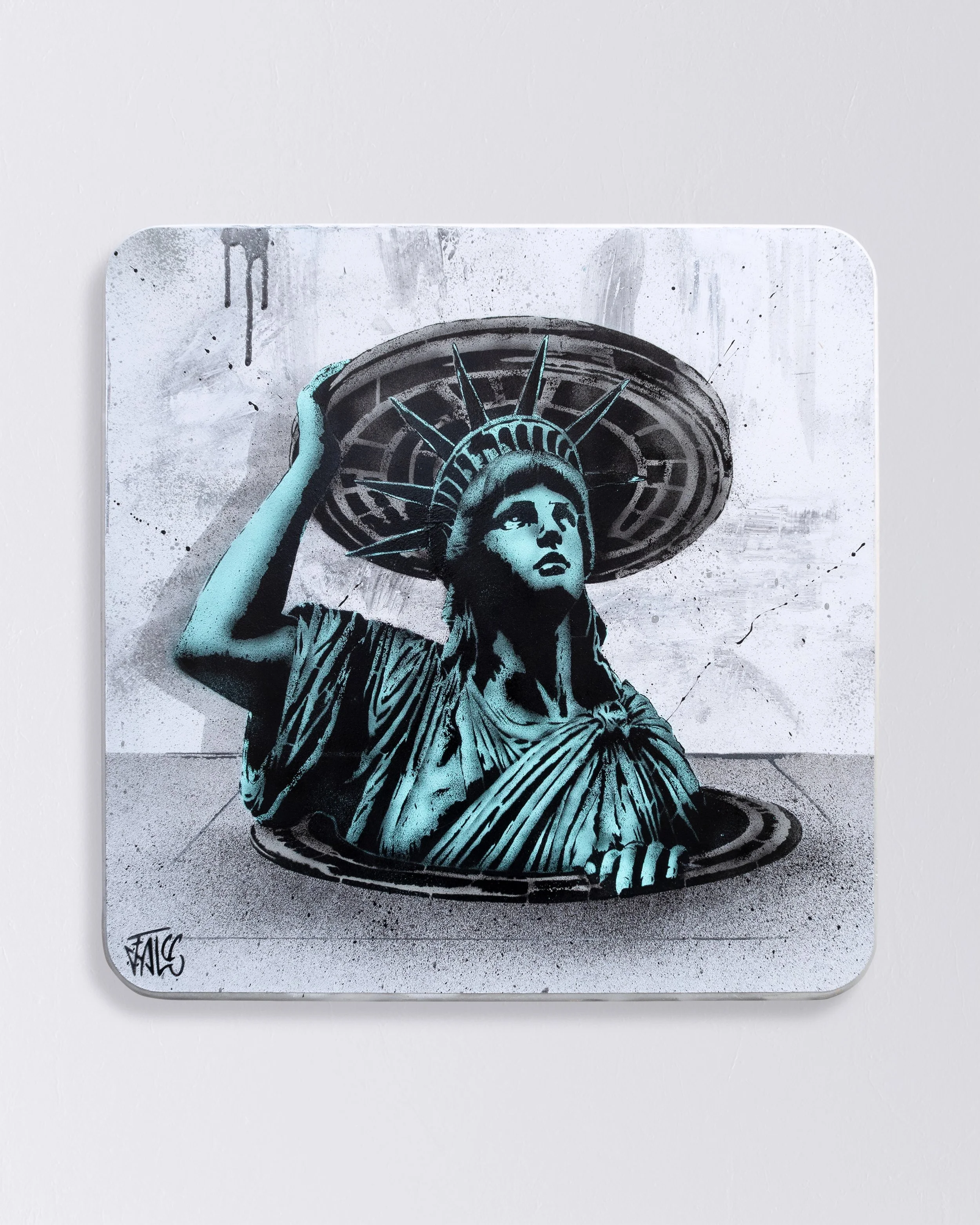 &ldquo;Back to Paris&rdquo; road sign. 🗽🕳️

Edition 1/1
51 &times; 51 cm, 2026

#statueofliberty #backtoparis #stencil #streetartcollector #urbanartcollector