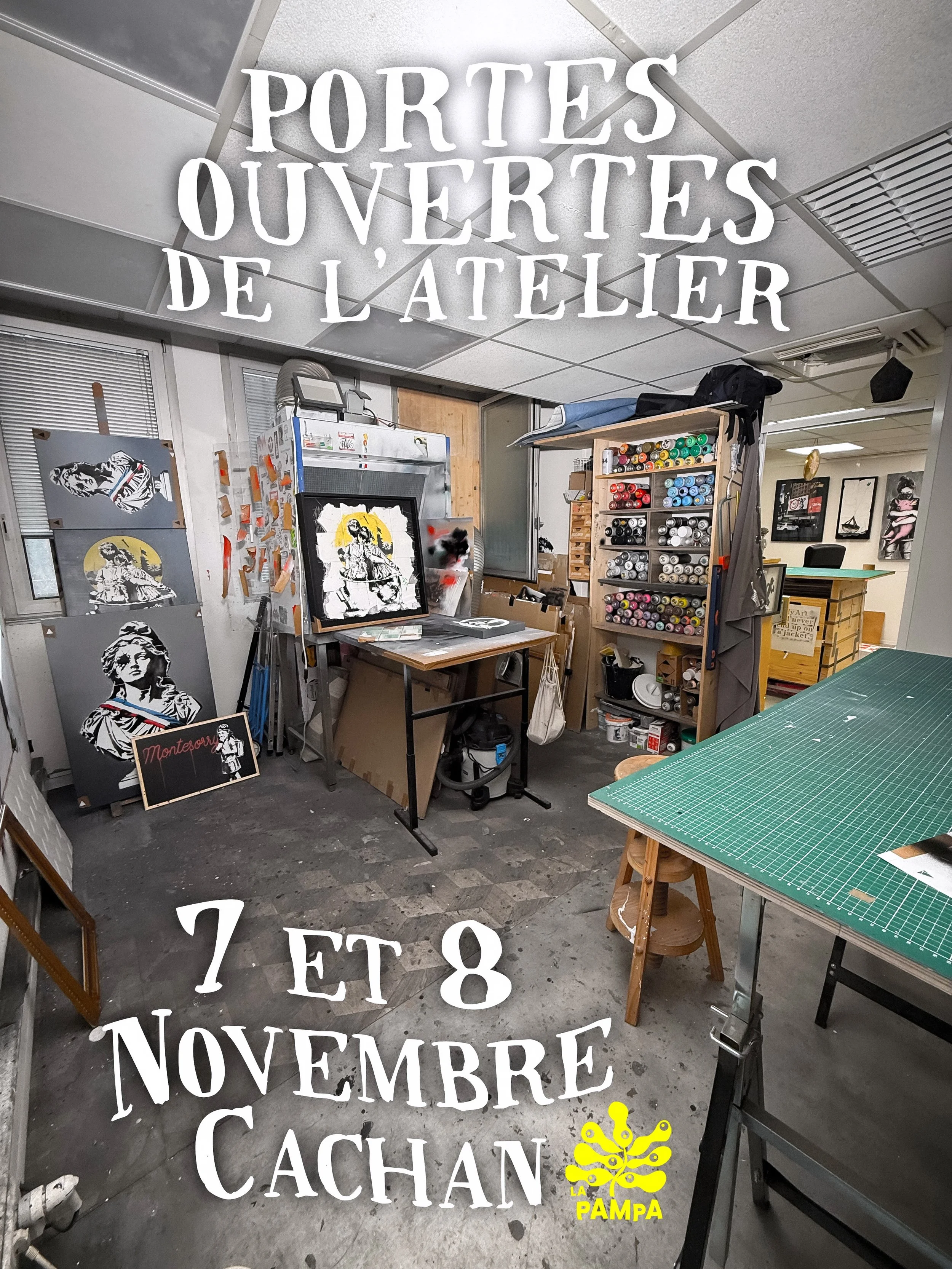 J&rsquo;ai le plaisir de vous ouvrir les portes de mon antre les 7 et 8 novembre !

L&rsquo;occasion de faire une petite parenth&egrave;se dans ce monde de fous, de d&eacute;couvrir mon atelier (un mod&egrave;le d&rsquo;organisation et de propret&eac