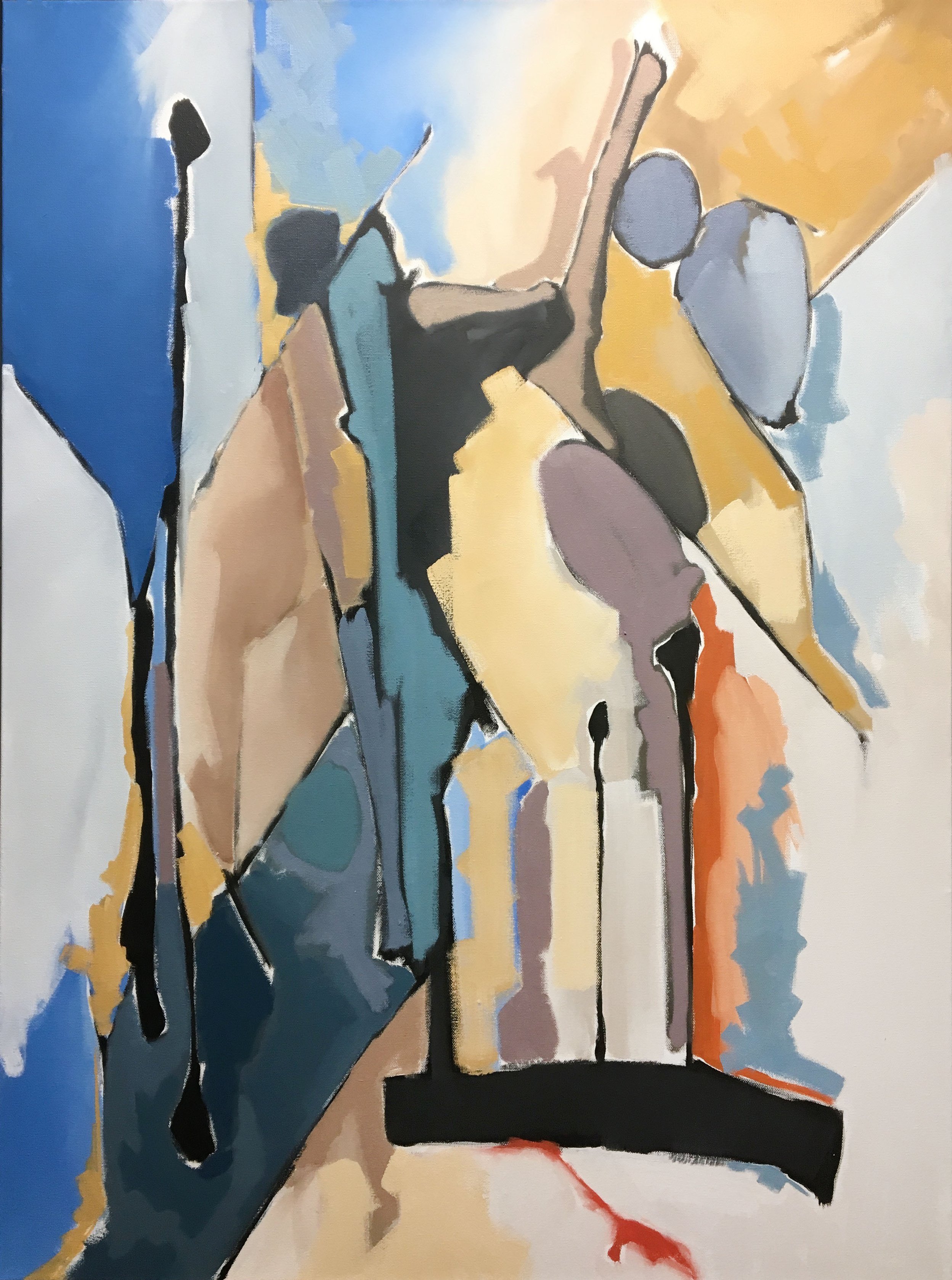 Compression, Oil on Canvas, 2017 (sold)