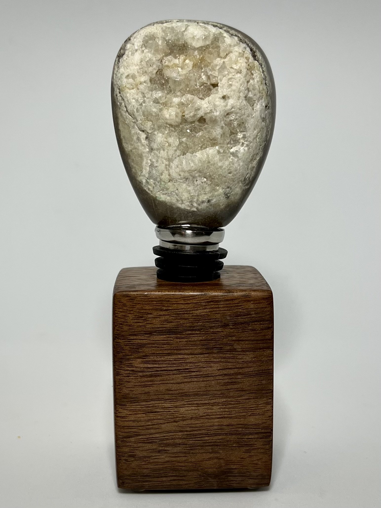 Quartz Crystal Geode w/ Walnut Base