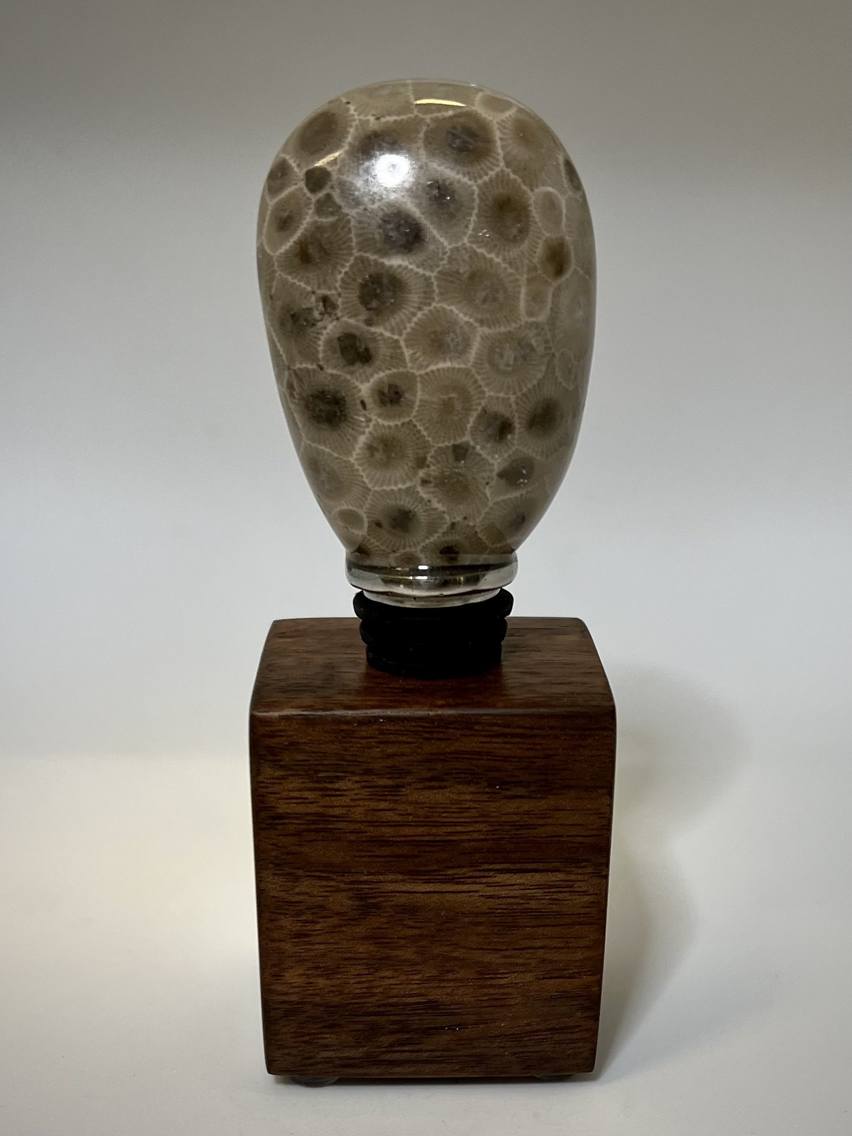 Stone Stopper w/ Walnut Base