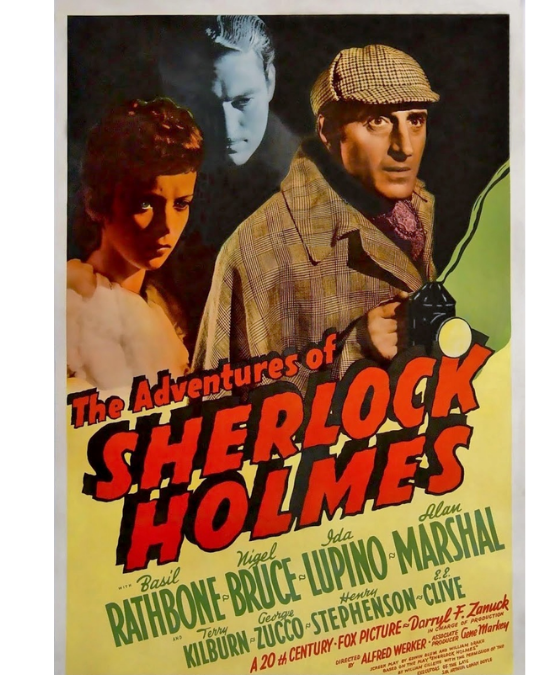 Vintage movie poster for Sherlock Holmes