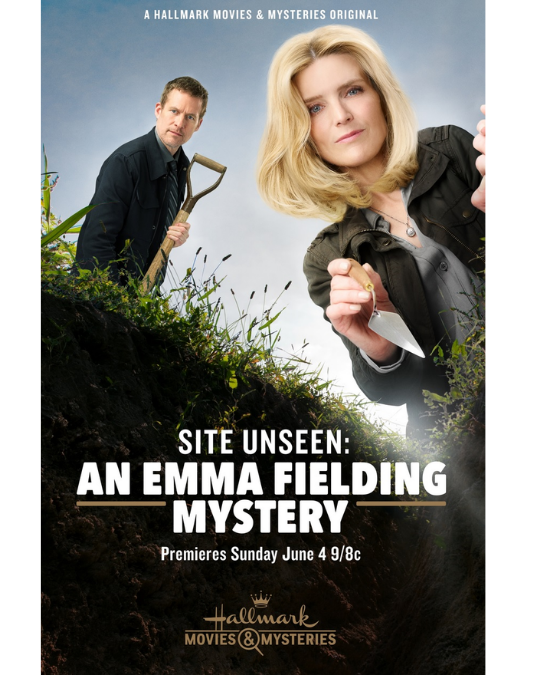 A man and woman peer into a hole