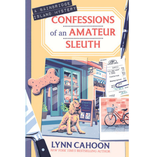 A dog and clues adorn this book cover.