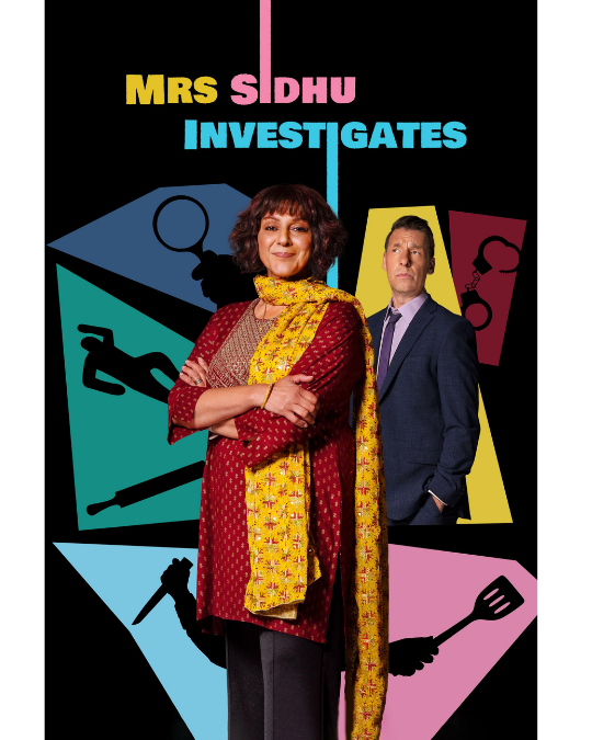 Mrs Sidhu poses with a detective