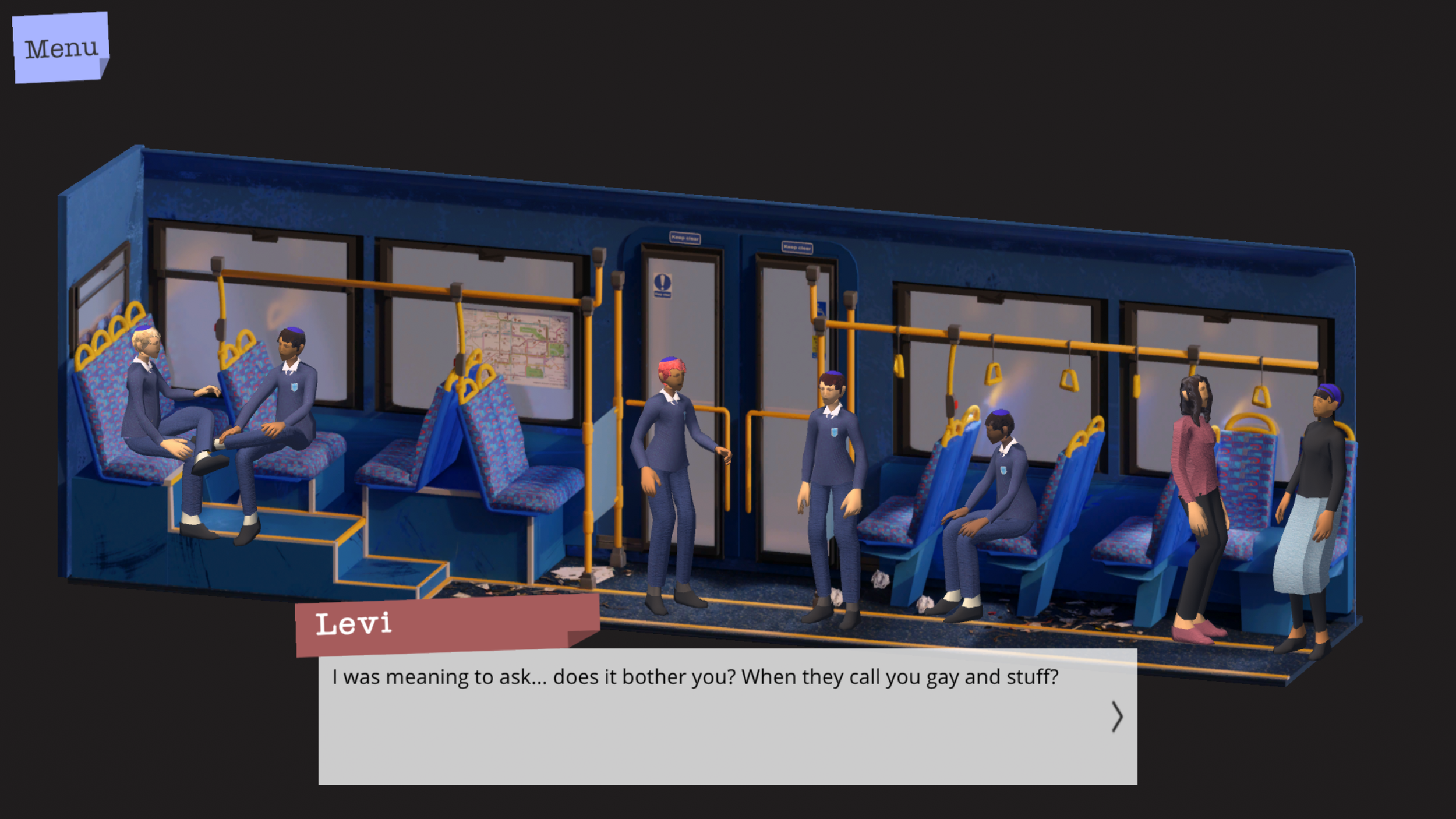 The bus environment as seen in the Central Saint Martins degree show in June 2023