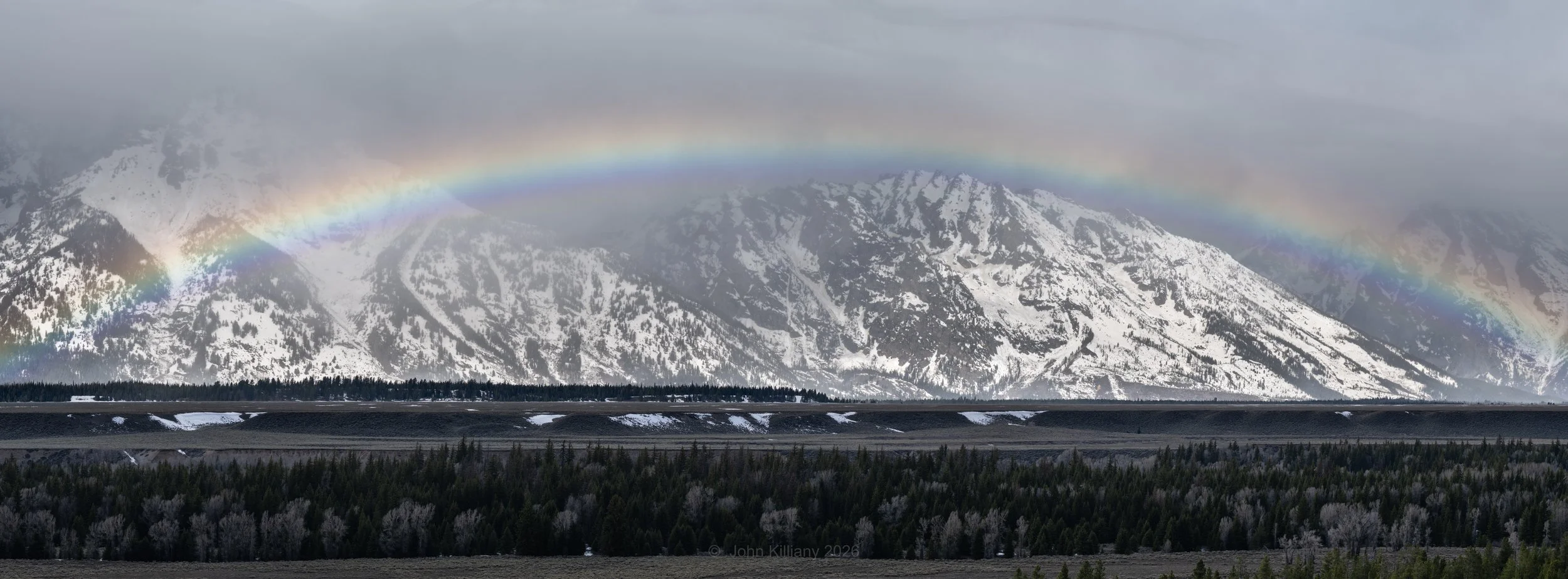 Rainbow Over Mount St. John - Grand Teton National Park