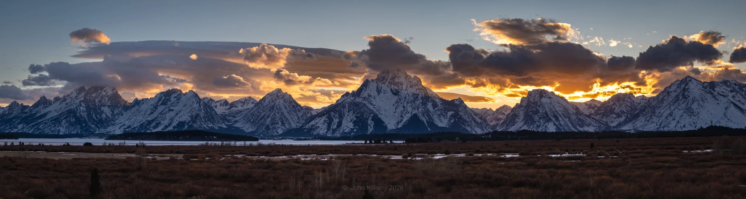 Sunset at Willow Flats - Grand Teton National Park