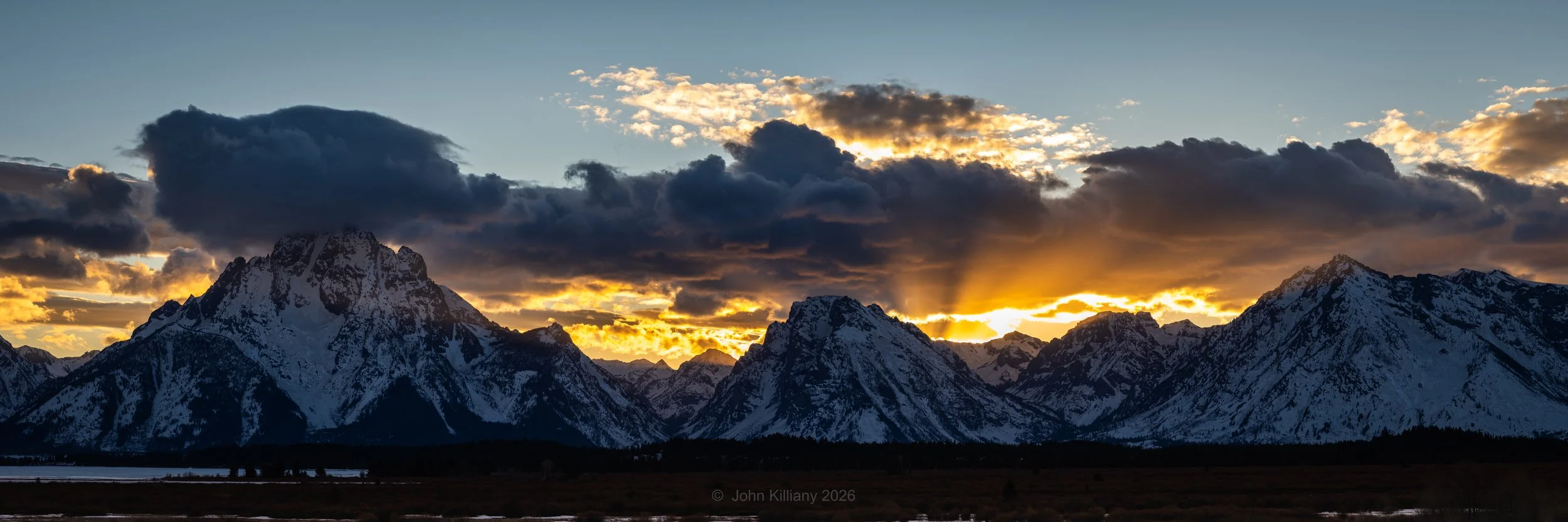 Let There Be Light - Mt. Moran, Bivouac Peak, Eagle Rest Peak - GTNP