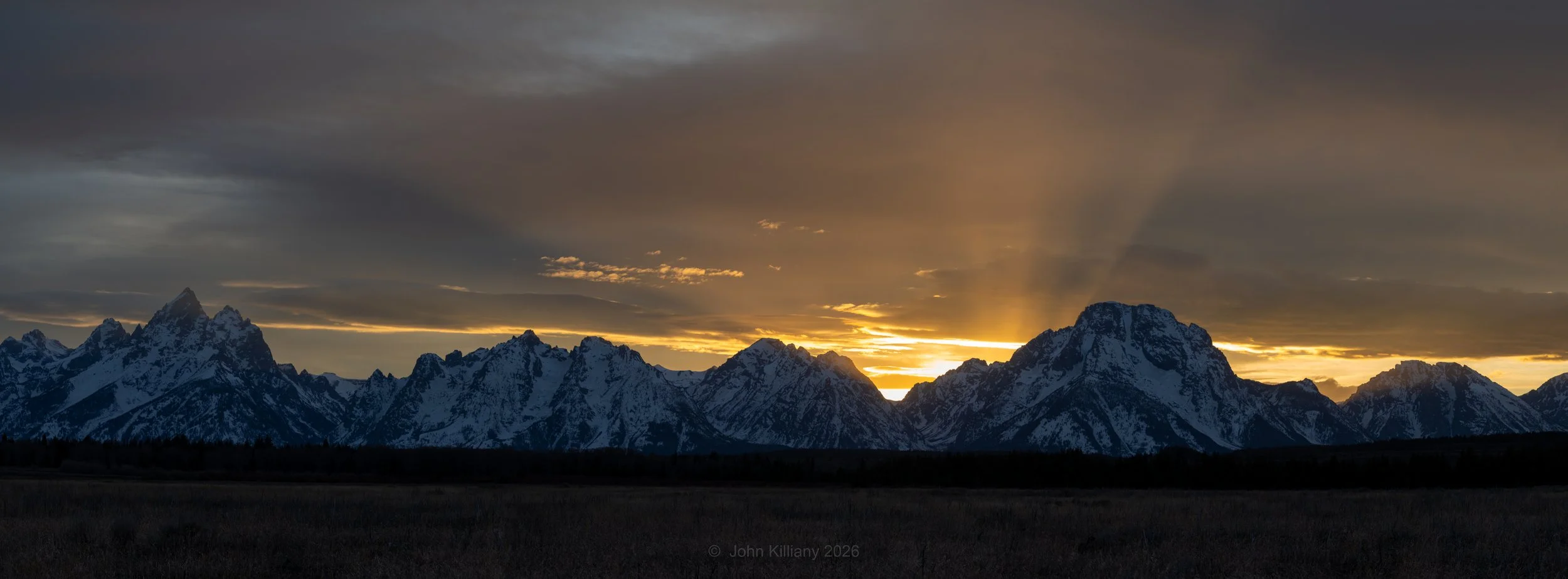Sunbeams at Elk Ranch Flats - Grand Teton National Park