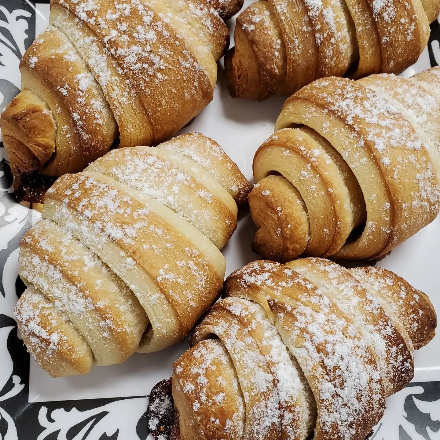 This weekend...Italian cornetti!  Today filled with fig preserves.  Look for other specials this weekend! #Italianpastry #siciliangirl #njbakeries #visitsomersetnj