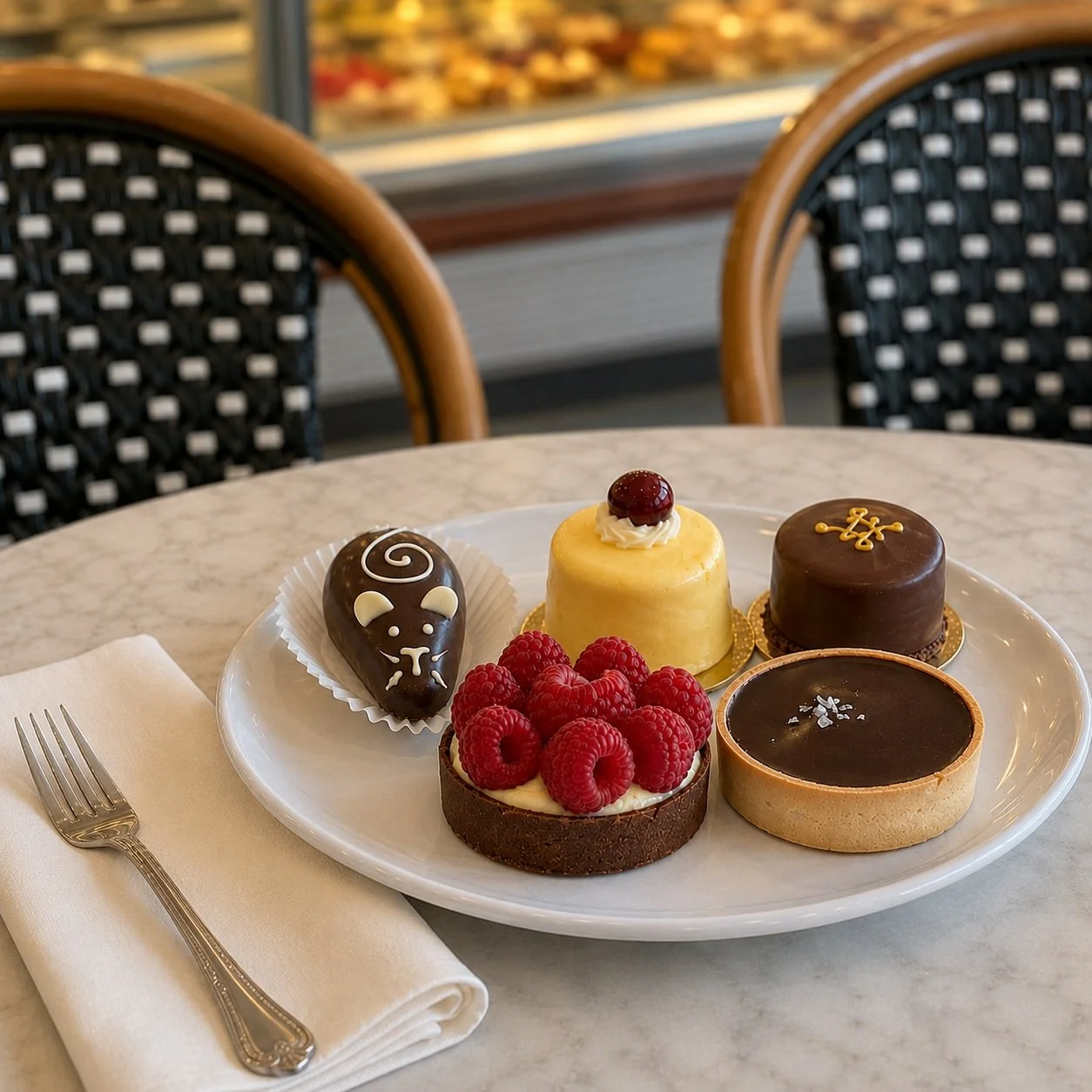 🍓 One pastry. Endless possibilities.

From fresh fruit tarts and silky cheesecakes to decadent chocolate desserts, our pastry case is filled with handcrafted favorites&mdash;and a few seasonal surprises.

Because our selection changes regularly, eve