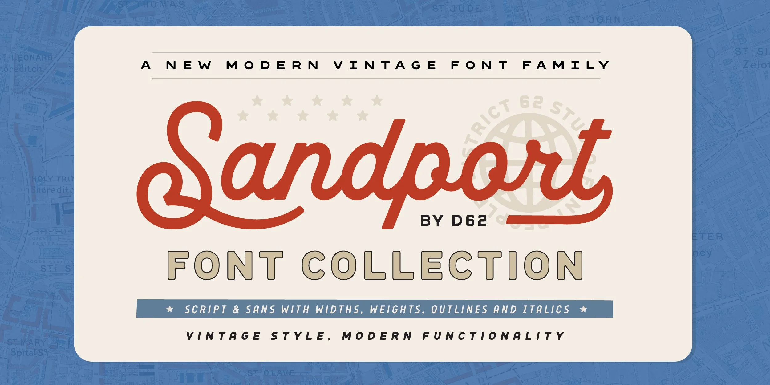 Sandport Modern Vintage Font Collection