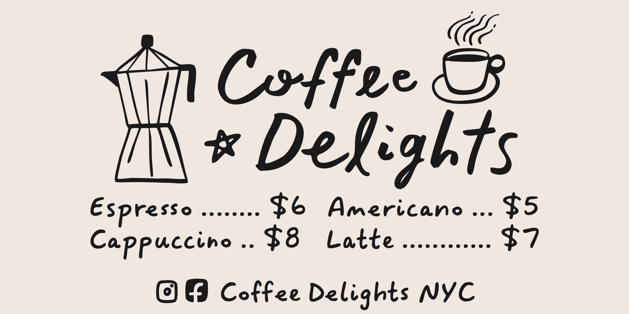 Hand Drawn Coffee Menu Made with Sakiro Font Collection.png