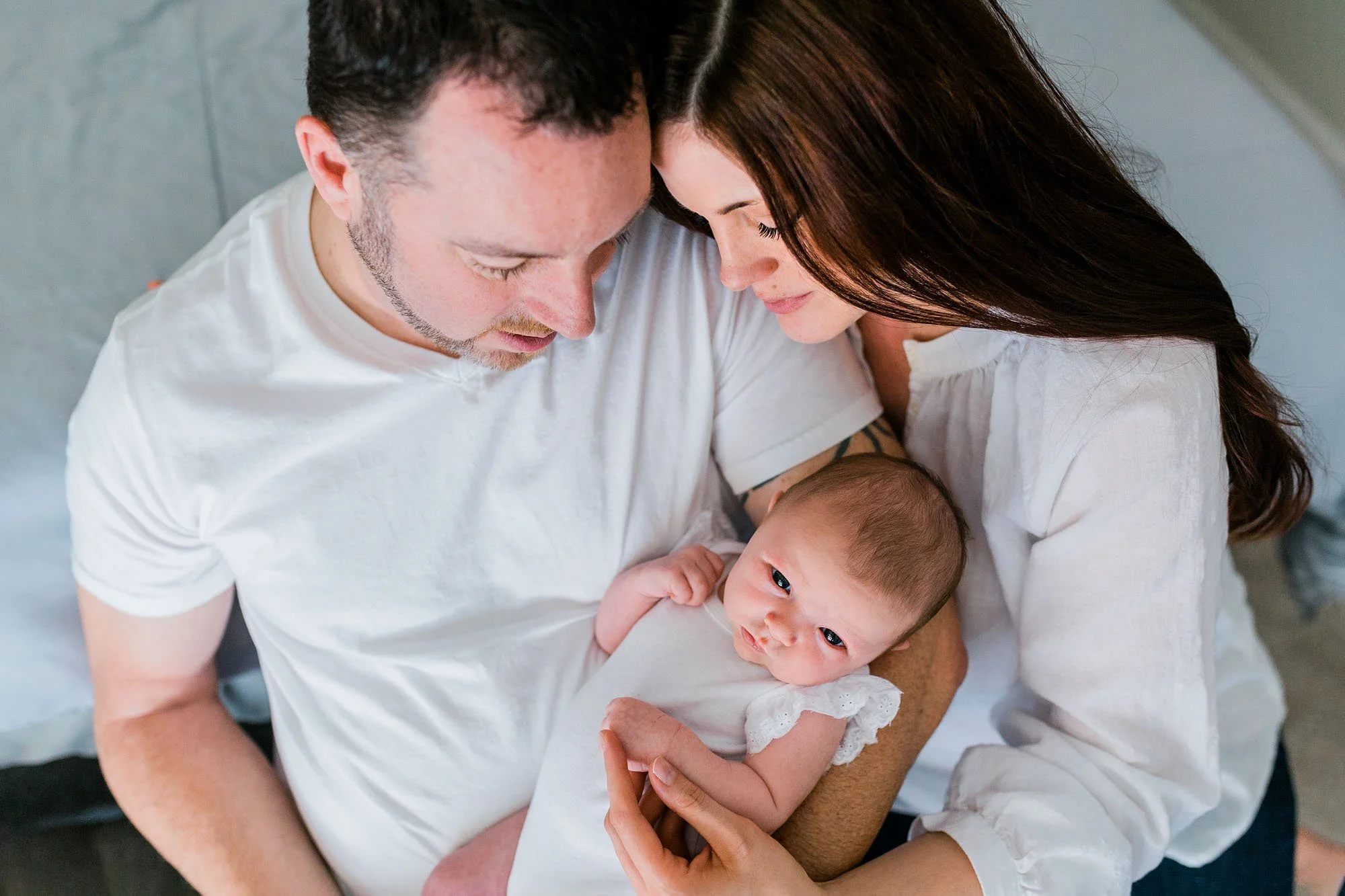 Roseville Lifestyle Newborn Photographer | A Beautiful New Family of Three (and their doggies too!)