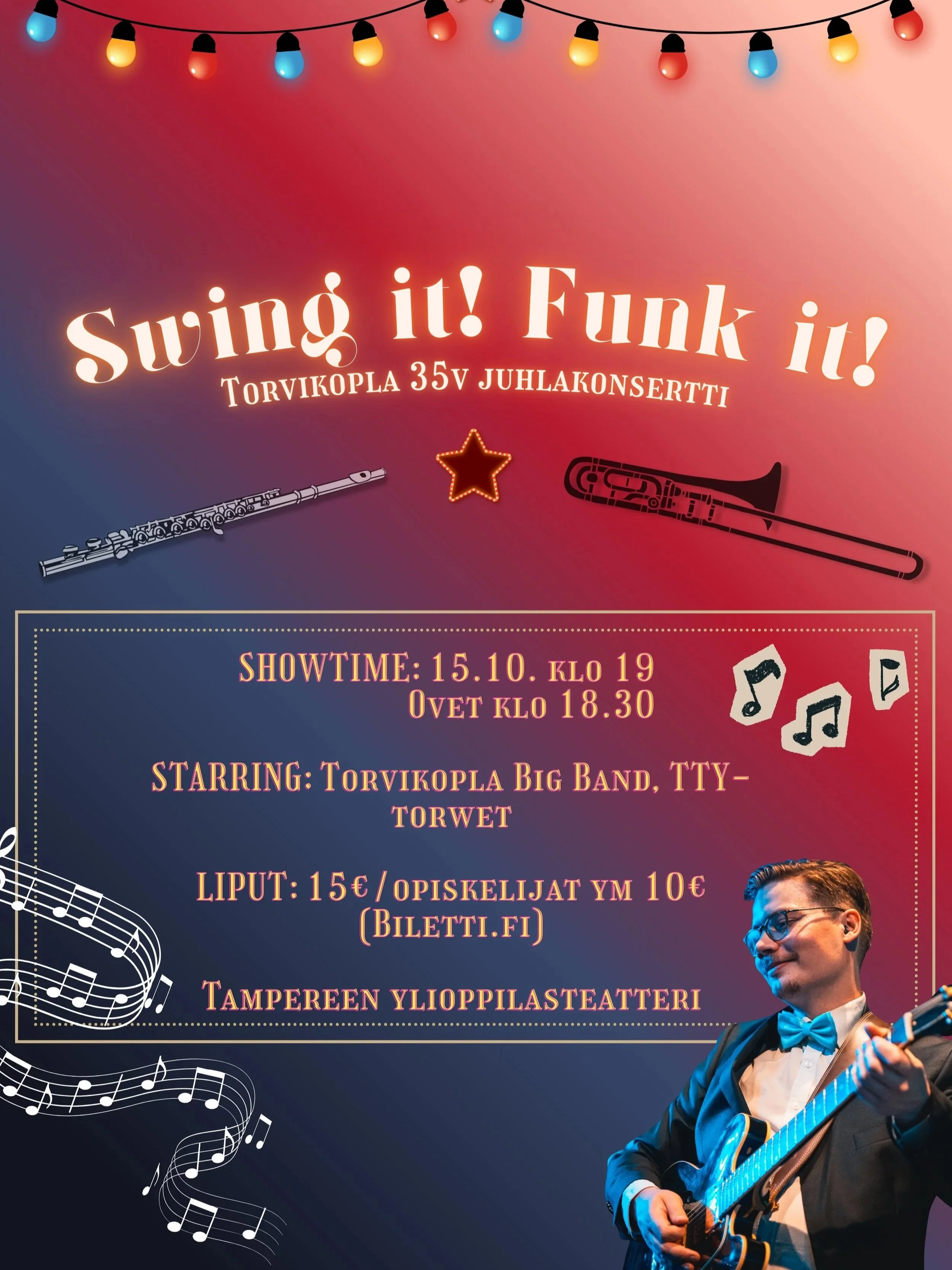 Torvikopla 35v juhlakonsertti - Swing it! Funk it!