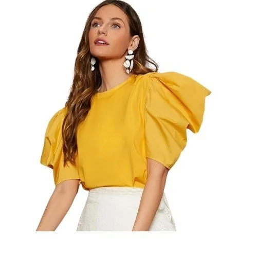 Yellow Puff Sleeved Top.jpg