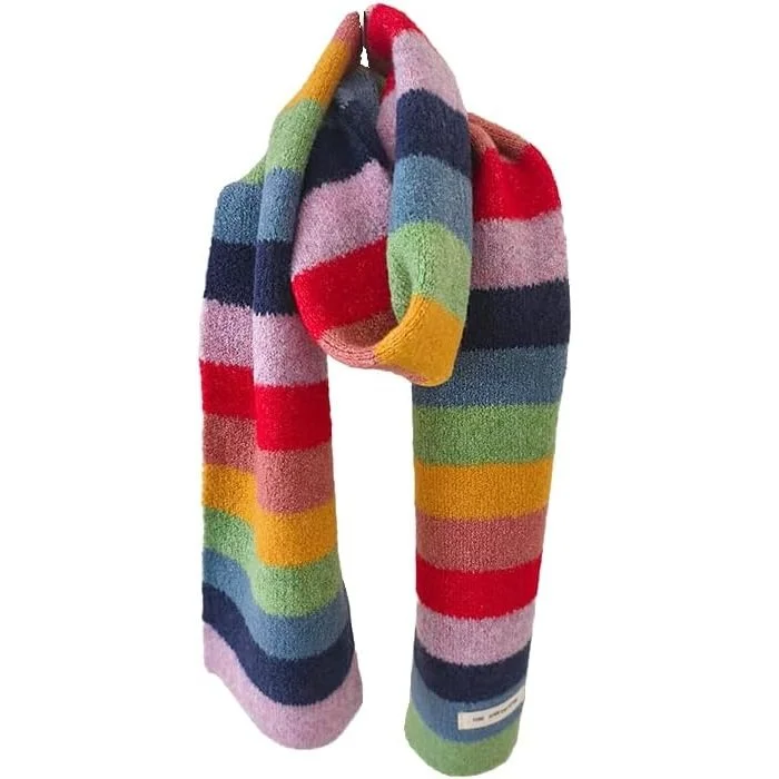 Rainbow Striped Scarf