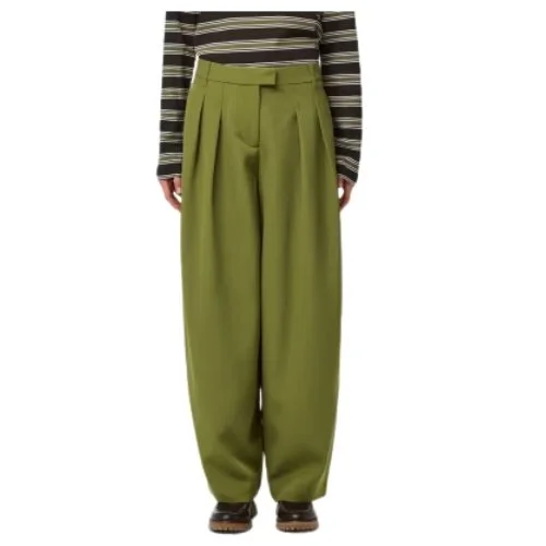Green High Tapered Trousers
