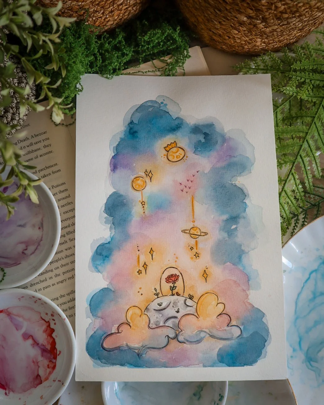 Little Prince's Rose | Original Painting
