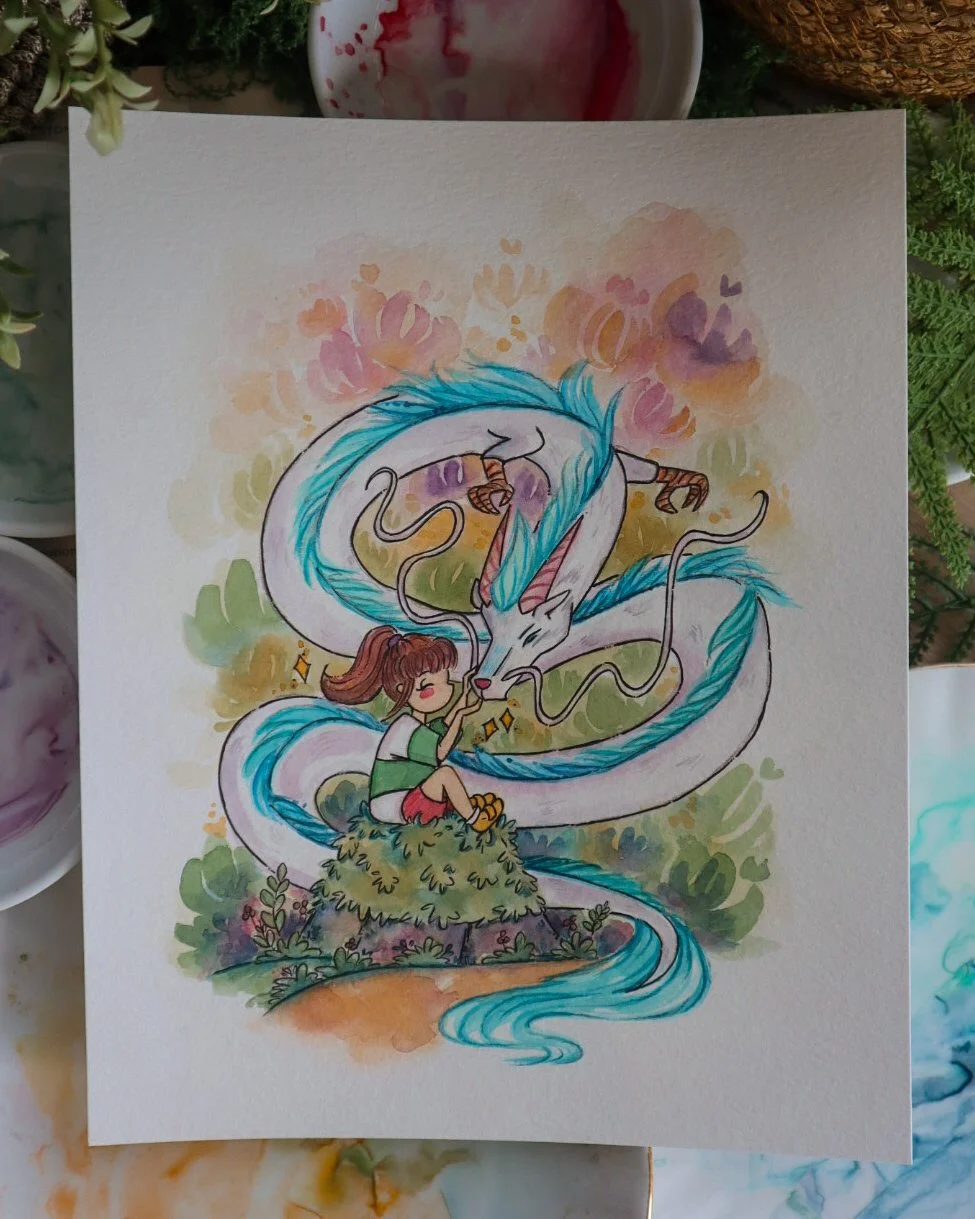 Chihiro and Haku | Original Painting