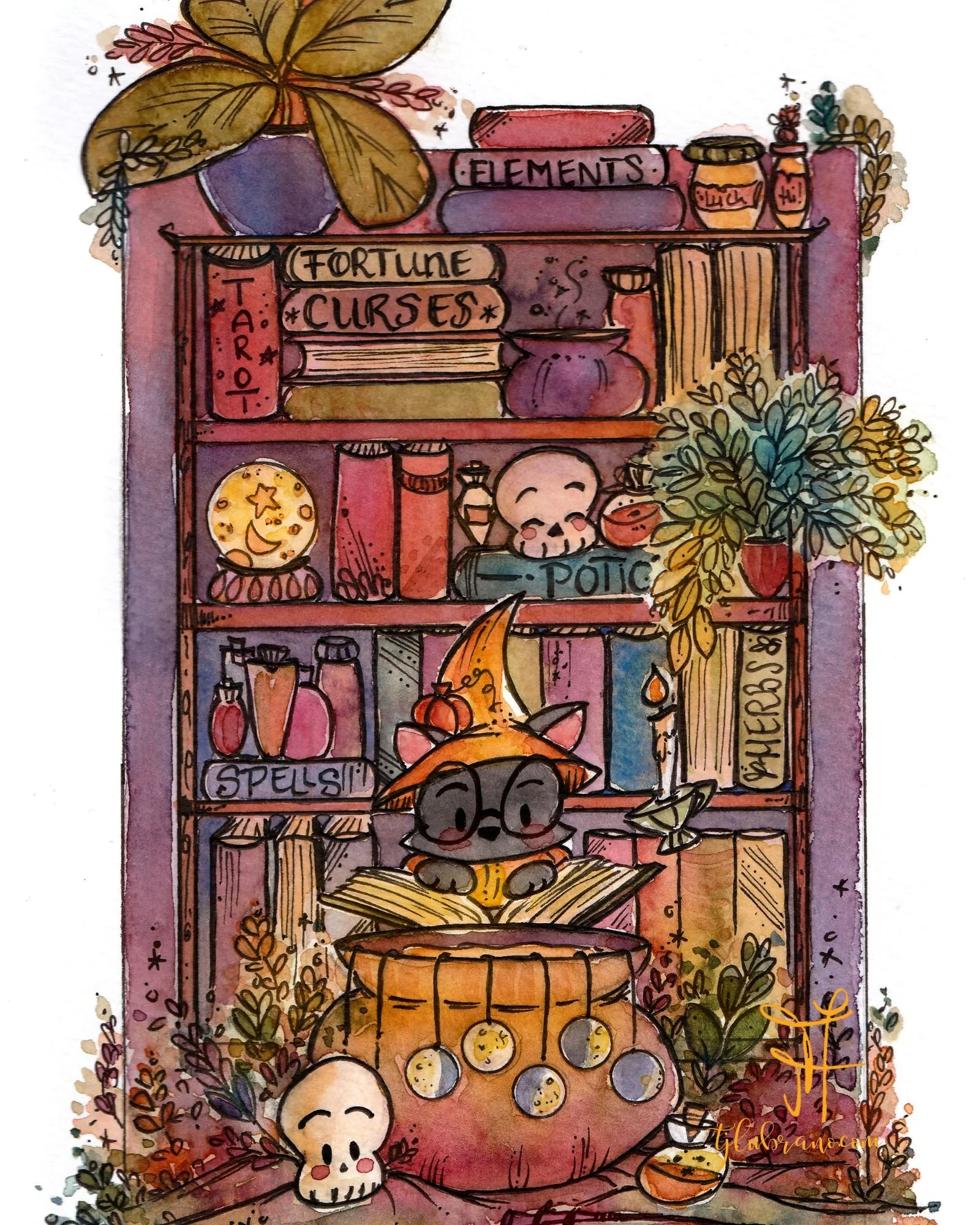 Witchy Kitty and cauldron Magic TJL (2).jpg