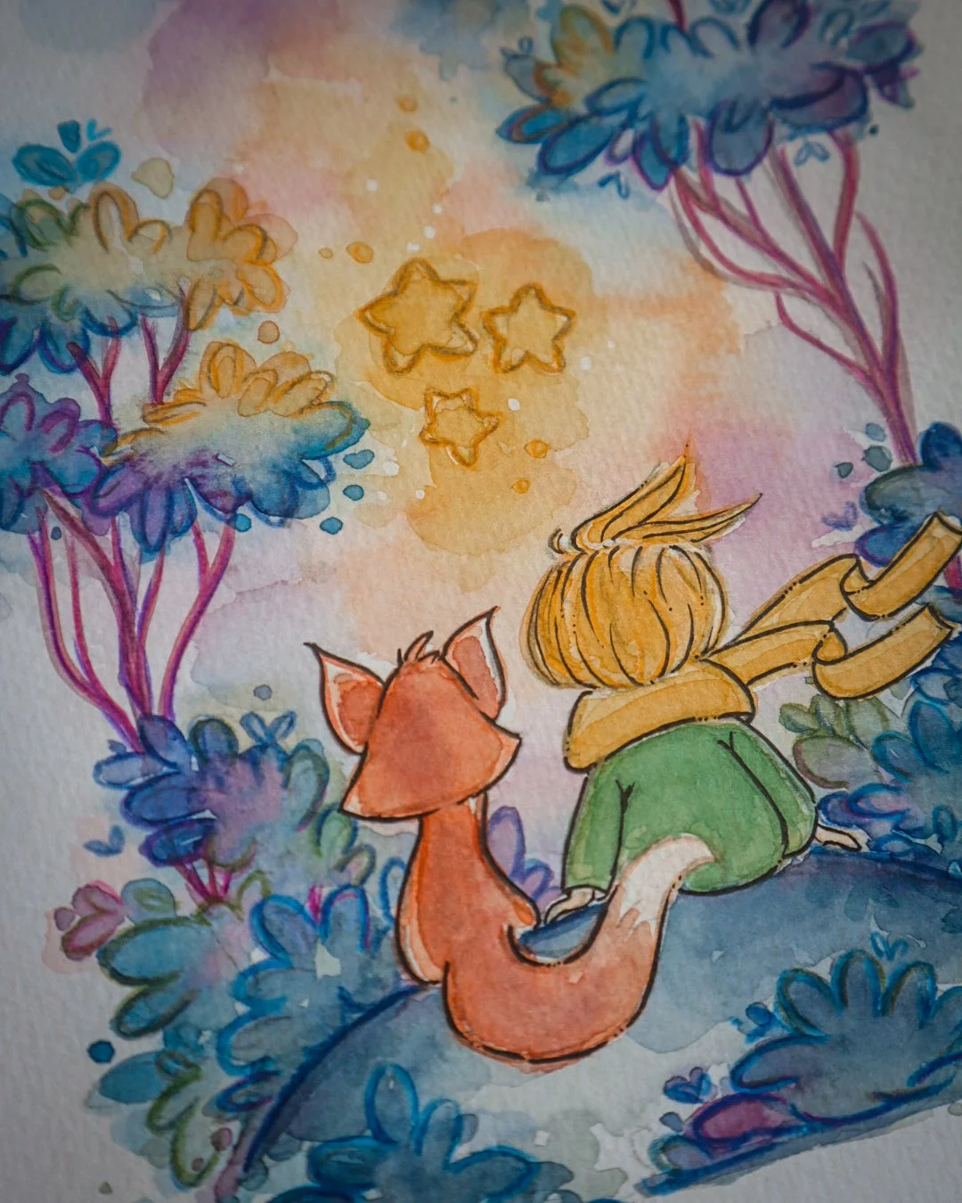 Little Prince & Tiny Fox & The Stars  (1).JPG