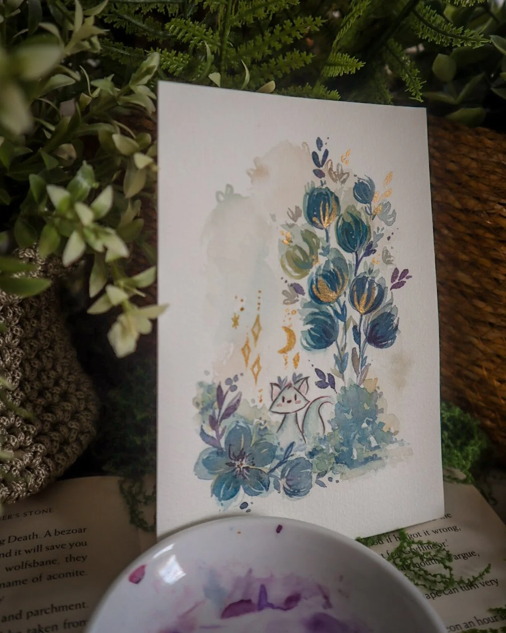 Floral Moon Fox Blue (1).JPG
