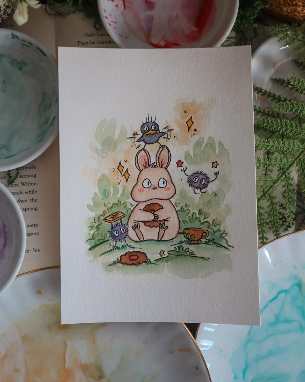 Tea Time with Boh & Bird | Original Painting