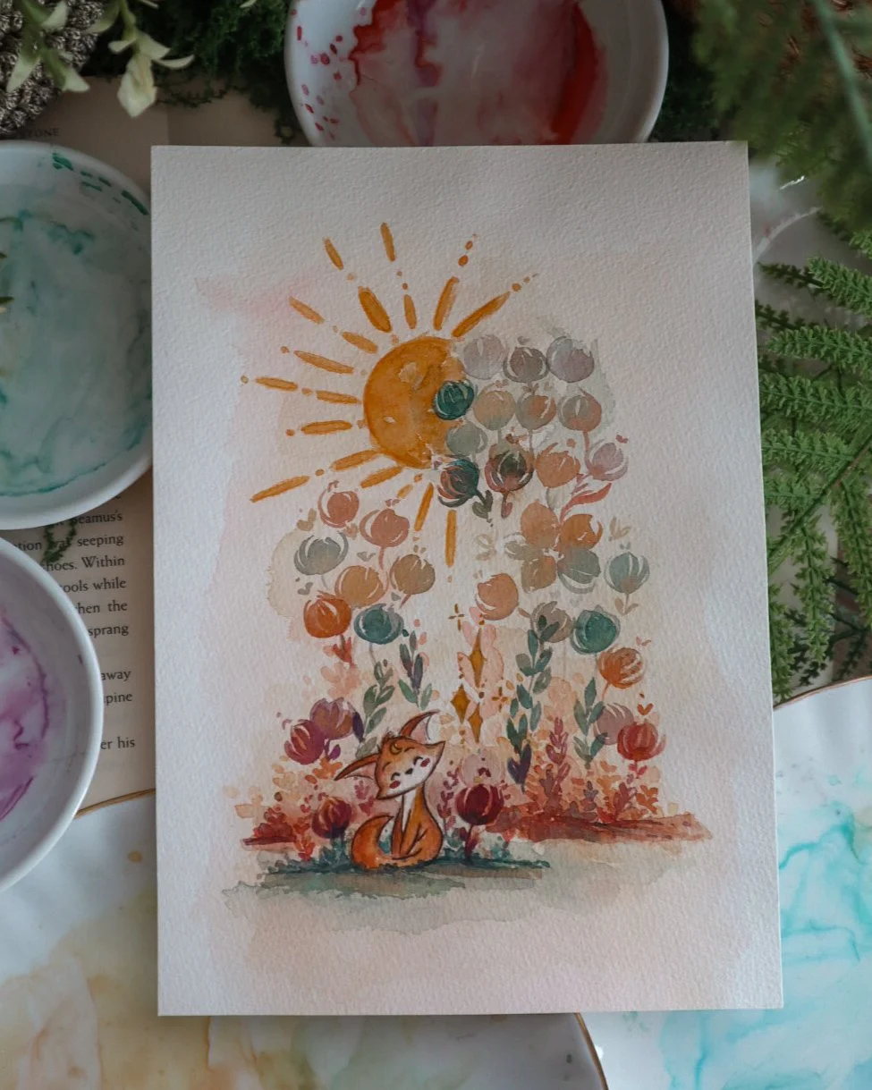 Golden Sun Fox | Original Painting