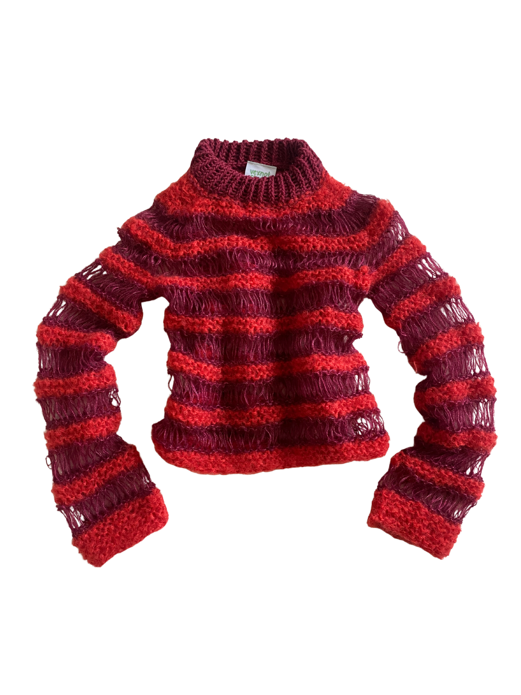 Red Drop Stitch Sweater