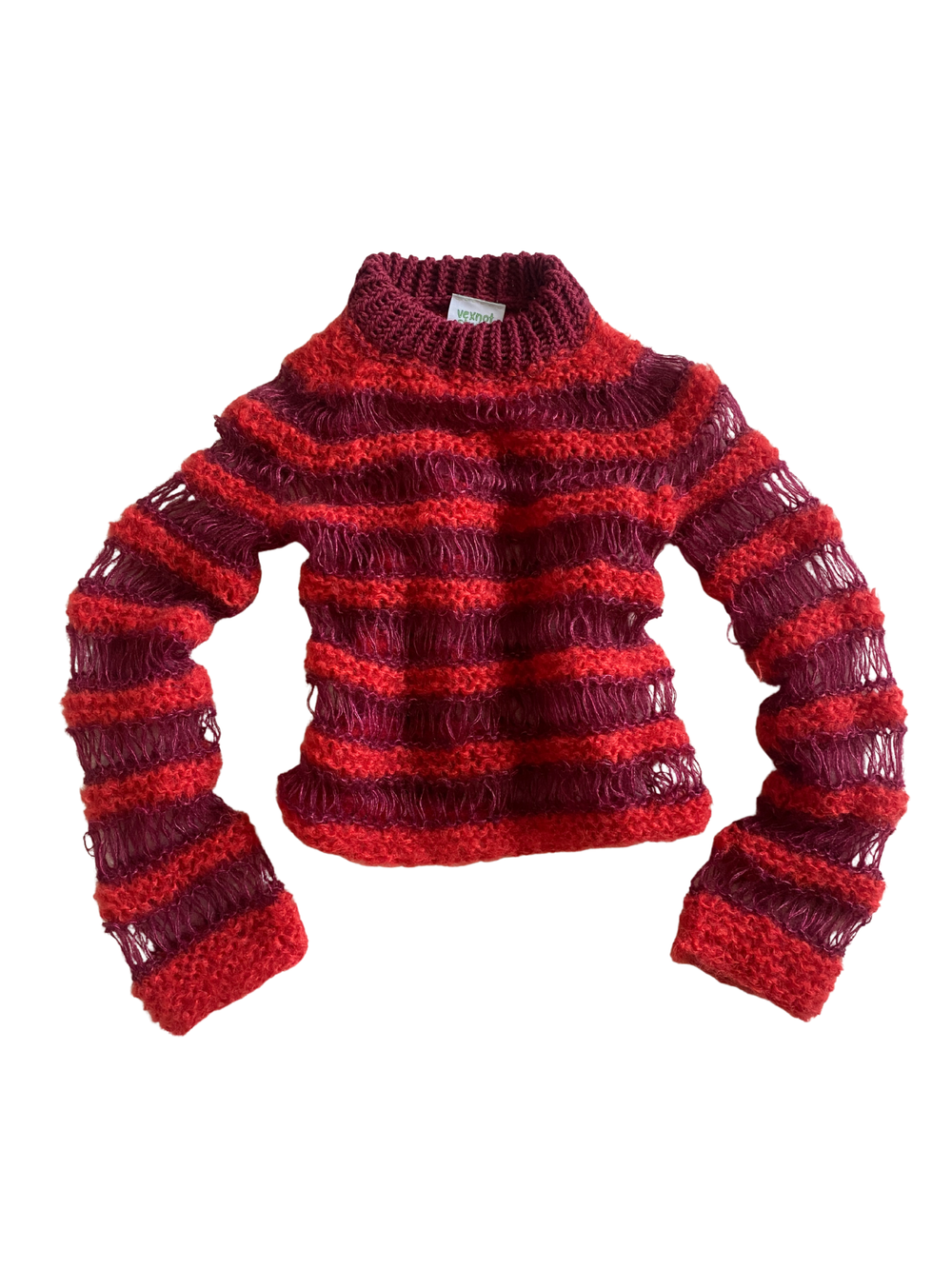 Red Drop Stitch Sweater — Vexnot Studio