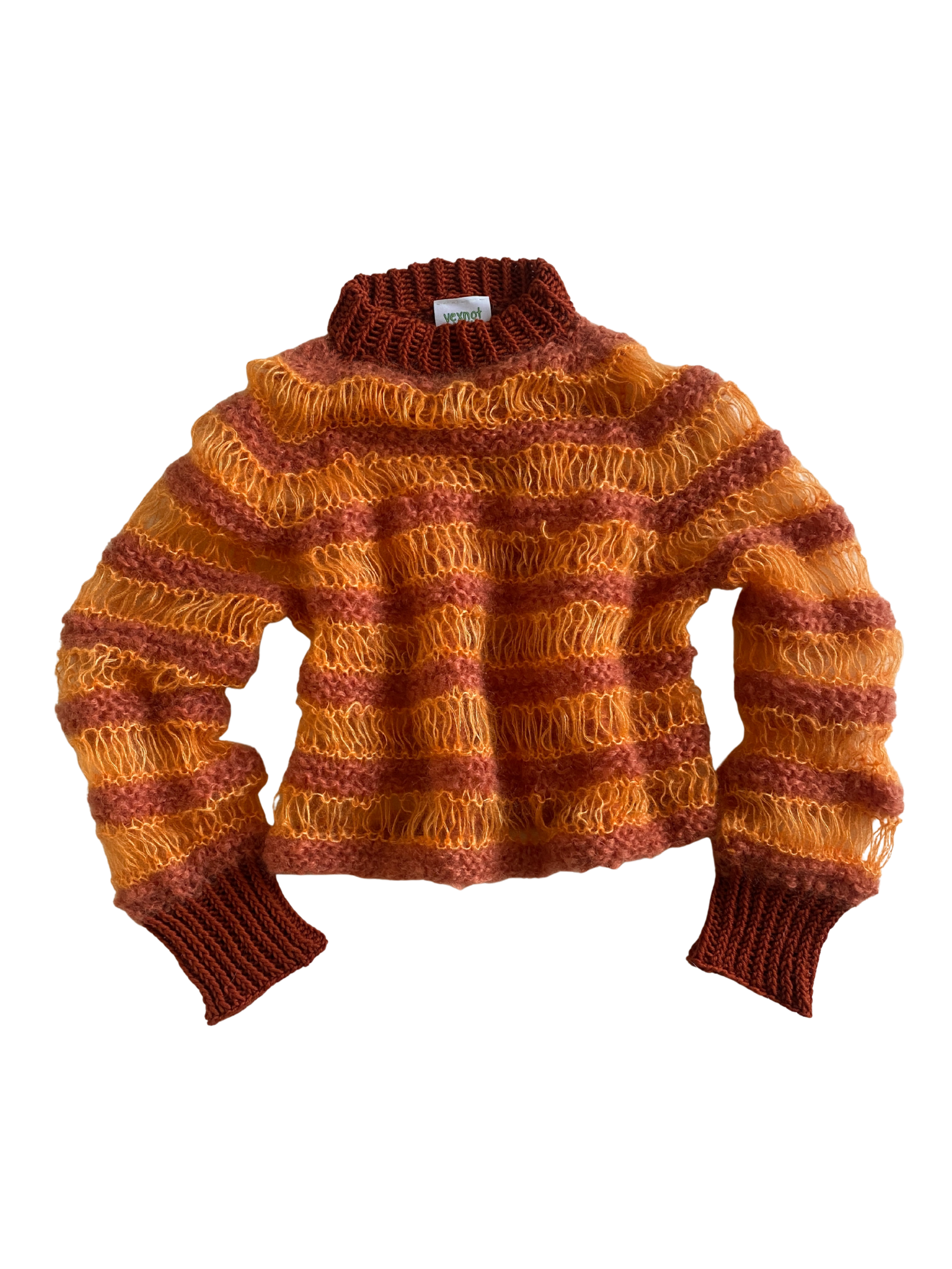 Orange Drop Stitch Sweater