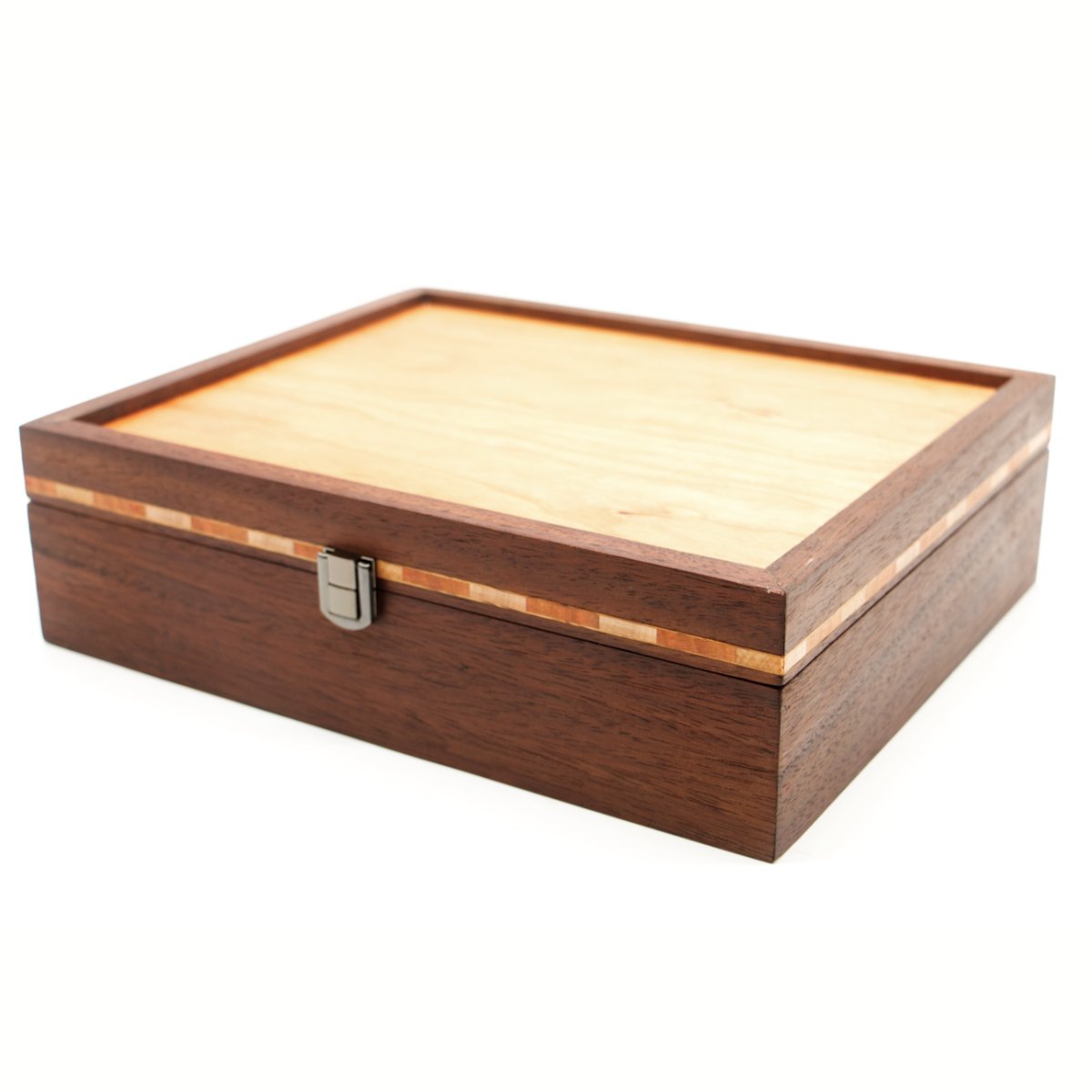 Walnut Keepsake Box With Custom Inlay