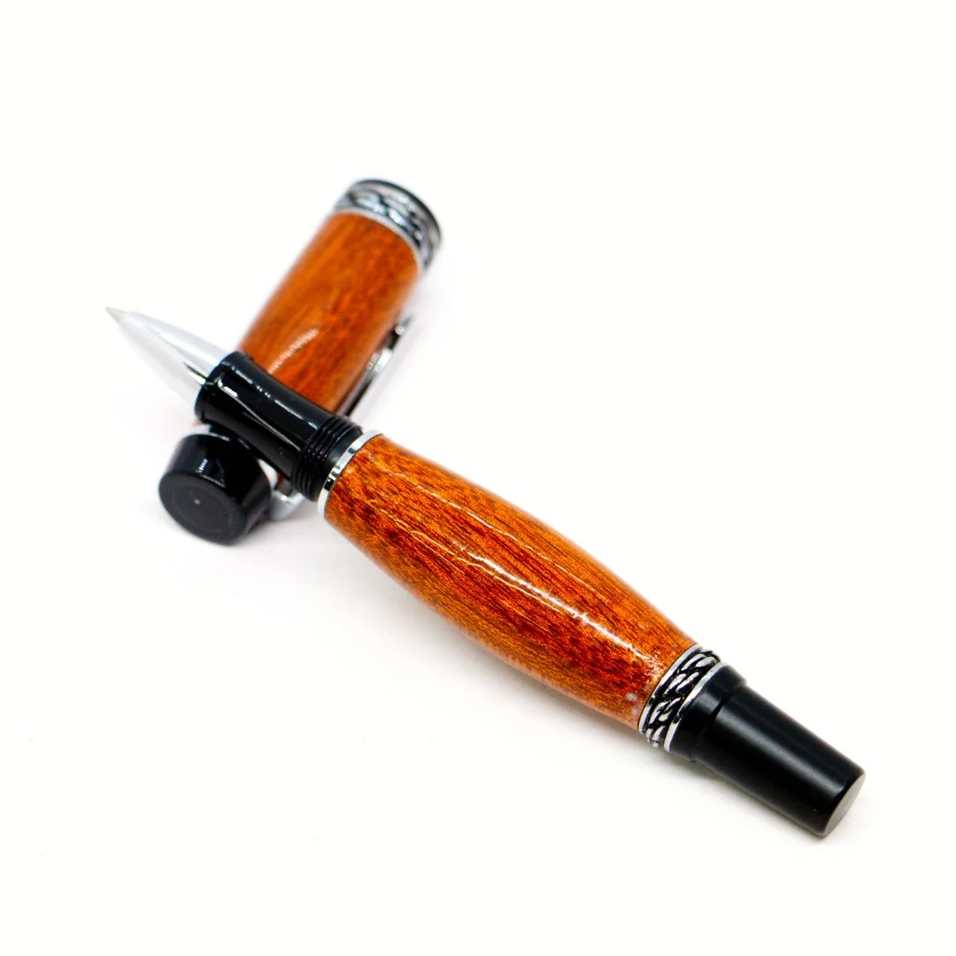 The Sinatra - Screw Cap Rollerball Pen (Sapele)