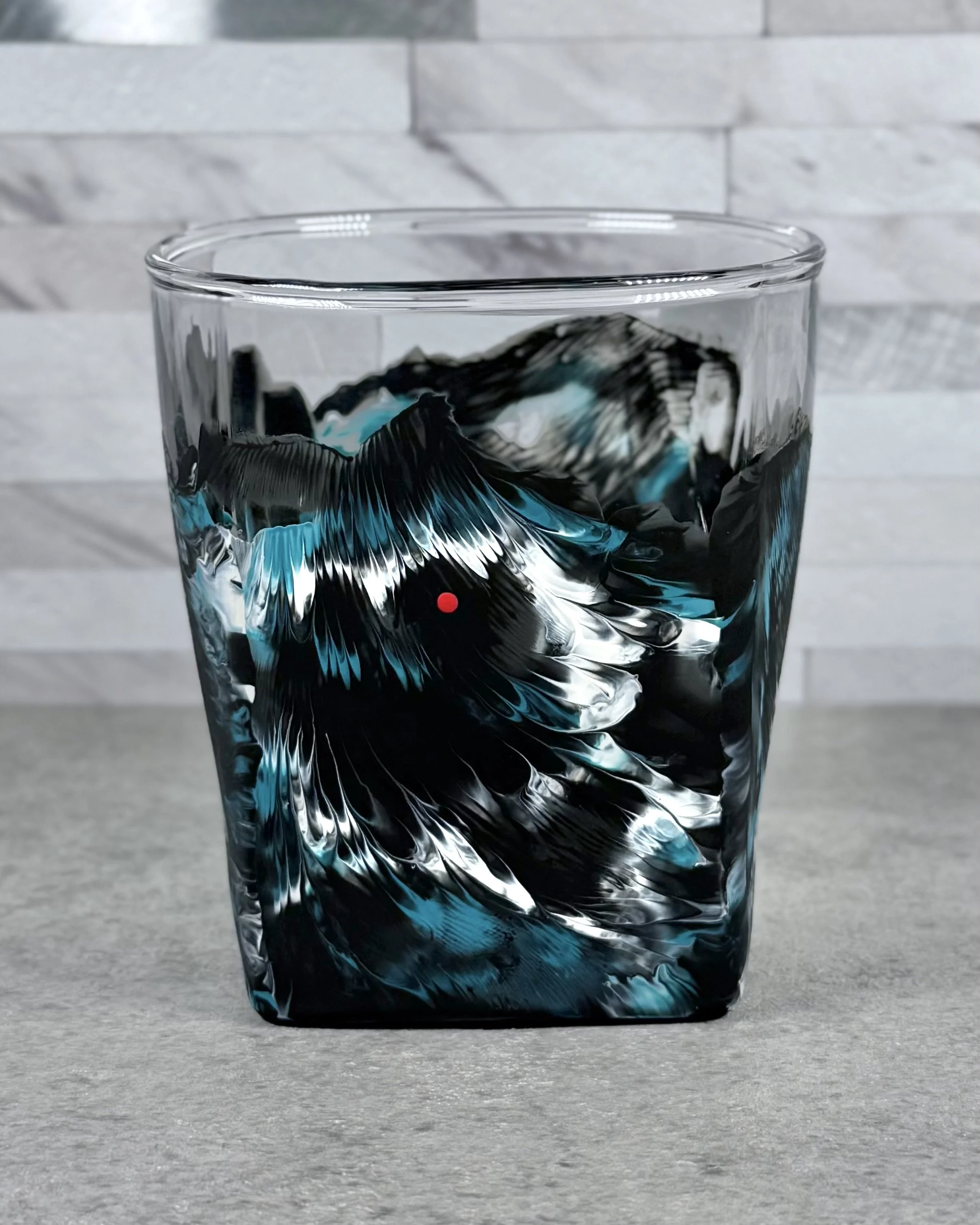 Common Loon Rocks Glass