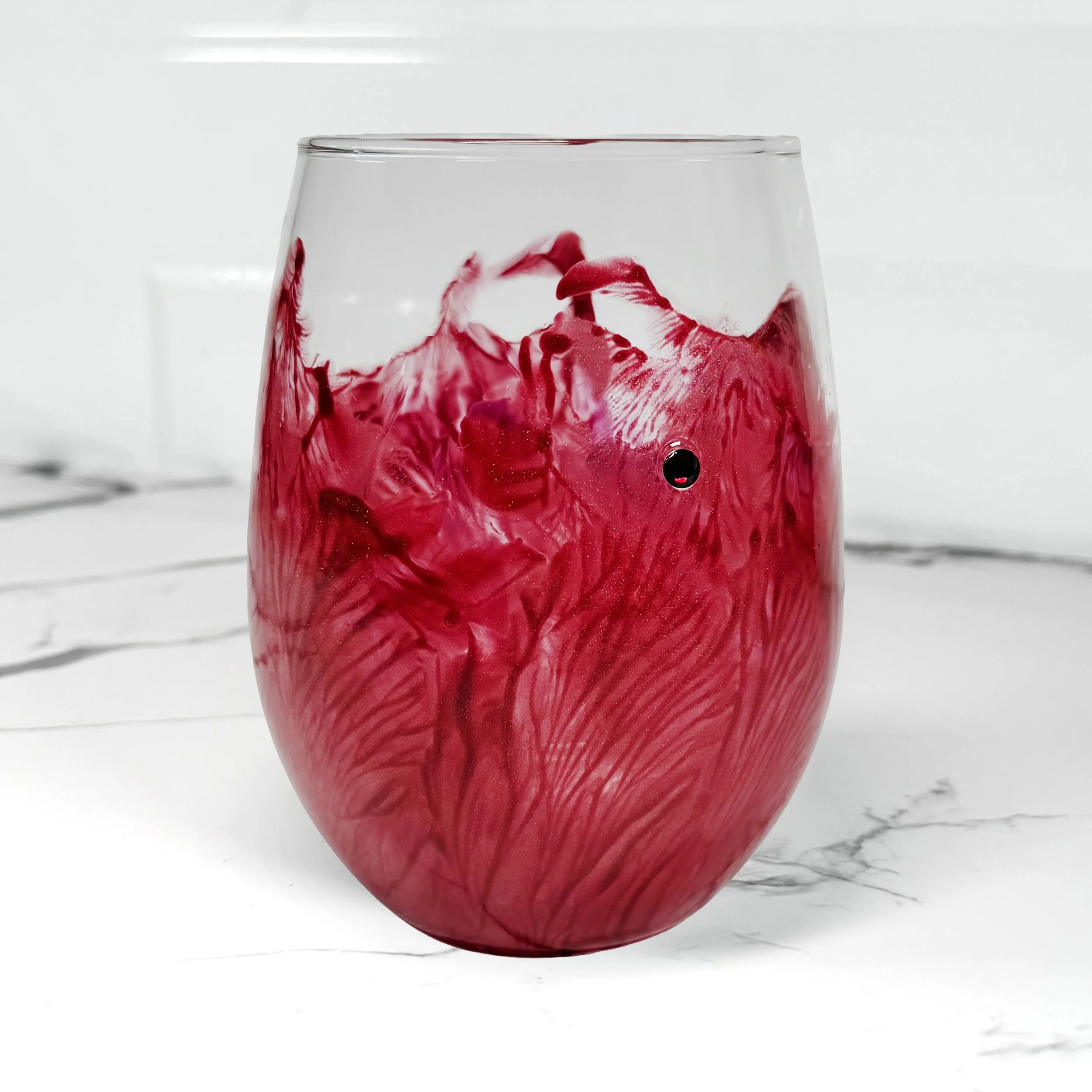 January (Garnet) Birthstone Wine Glass