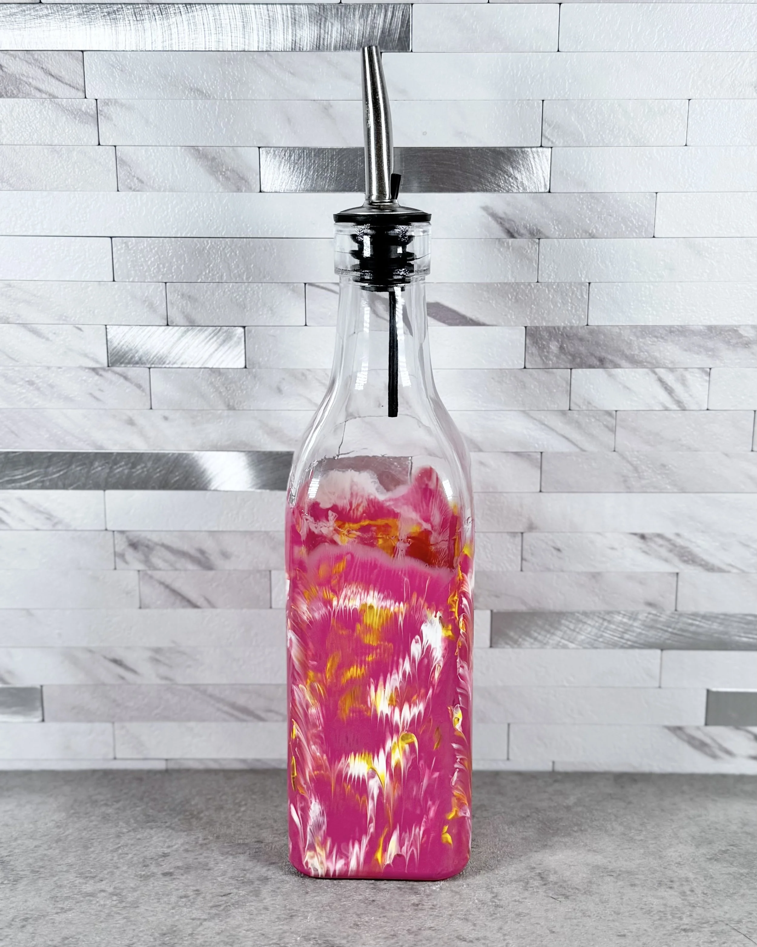 Showy Lady's Slipper Oil/Vinegar Bottle