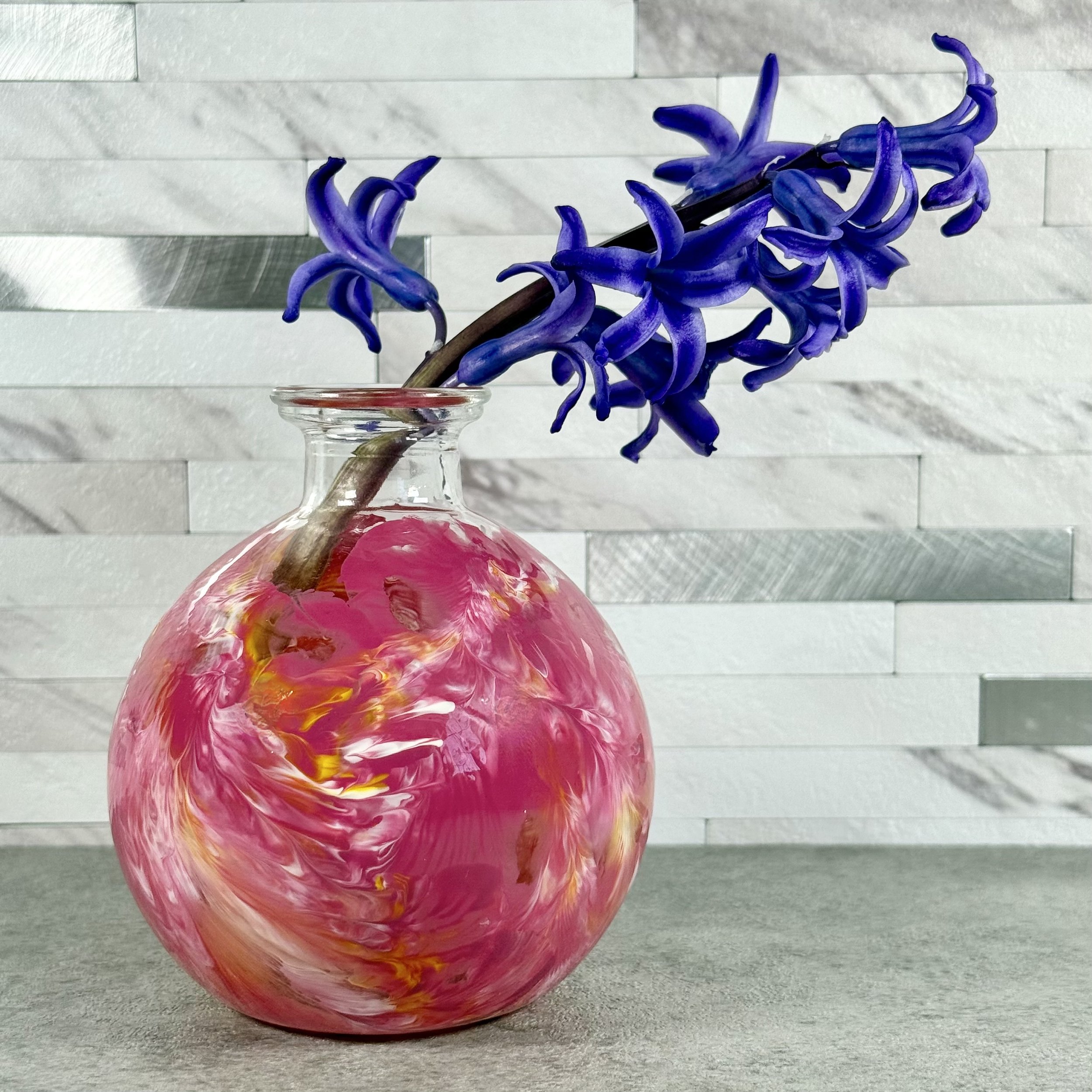 Showy Lady's Slipper Bud Vase