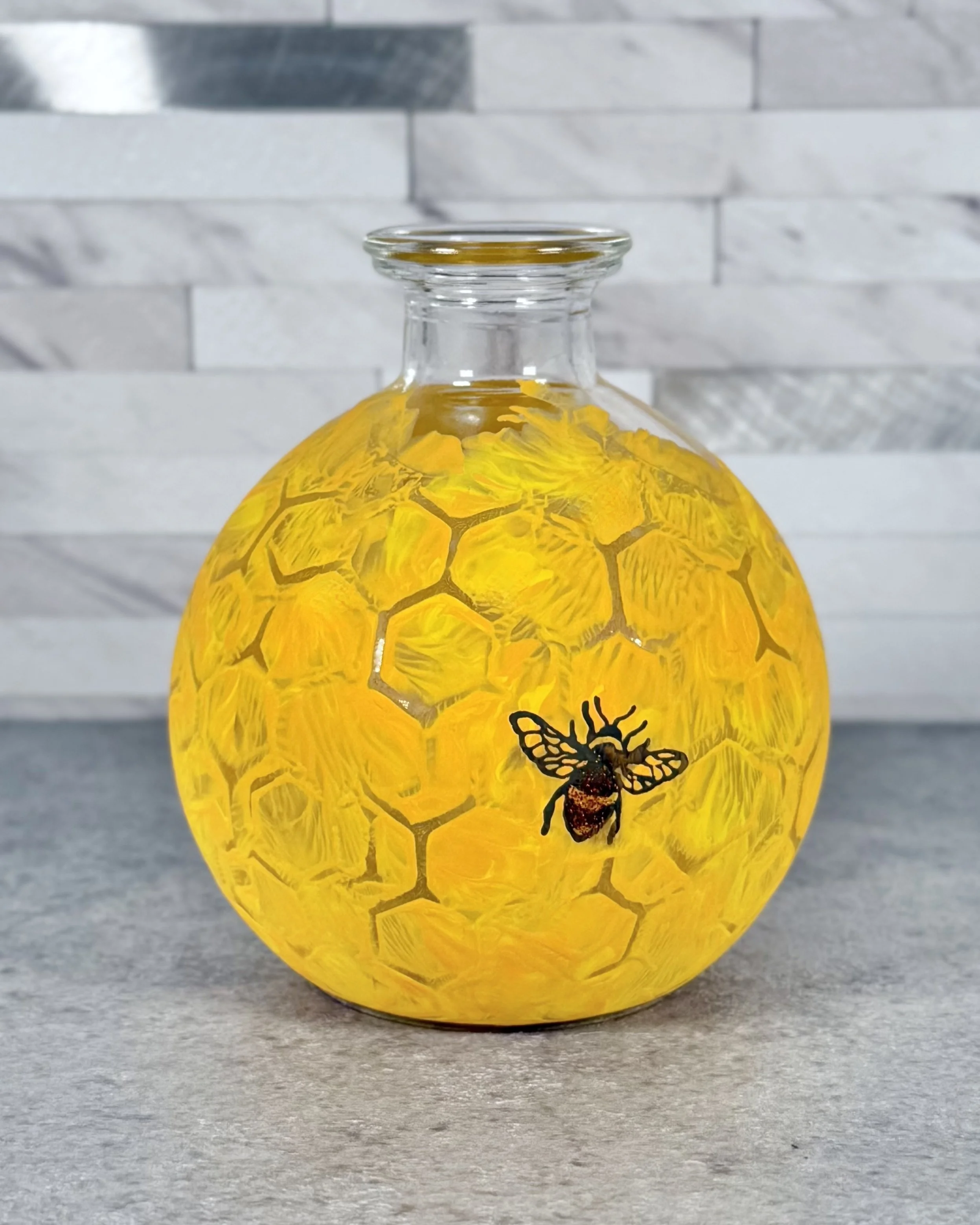 Rusty Patched Bumblebee Bud Vase