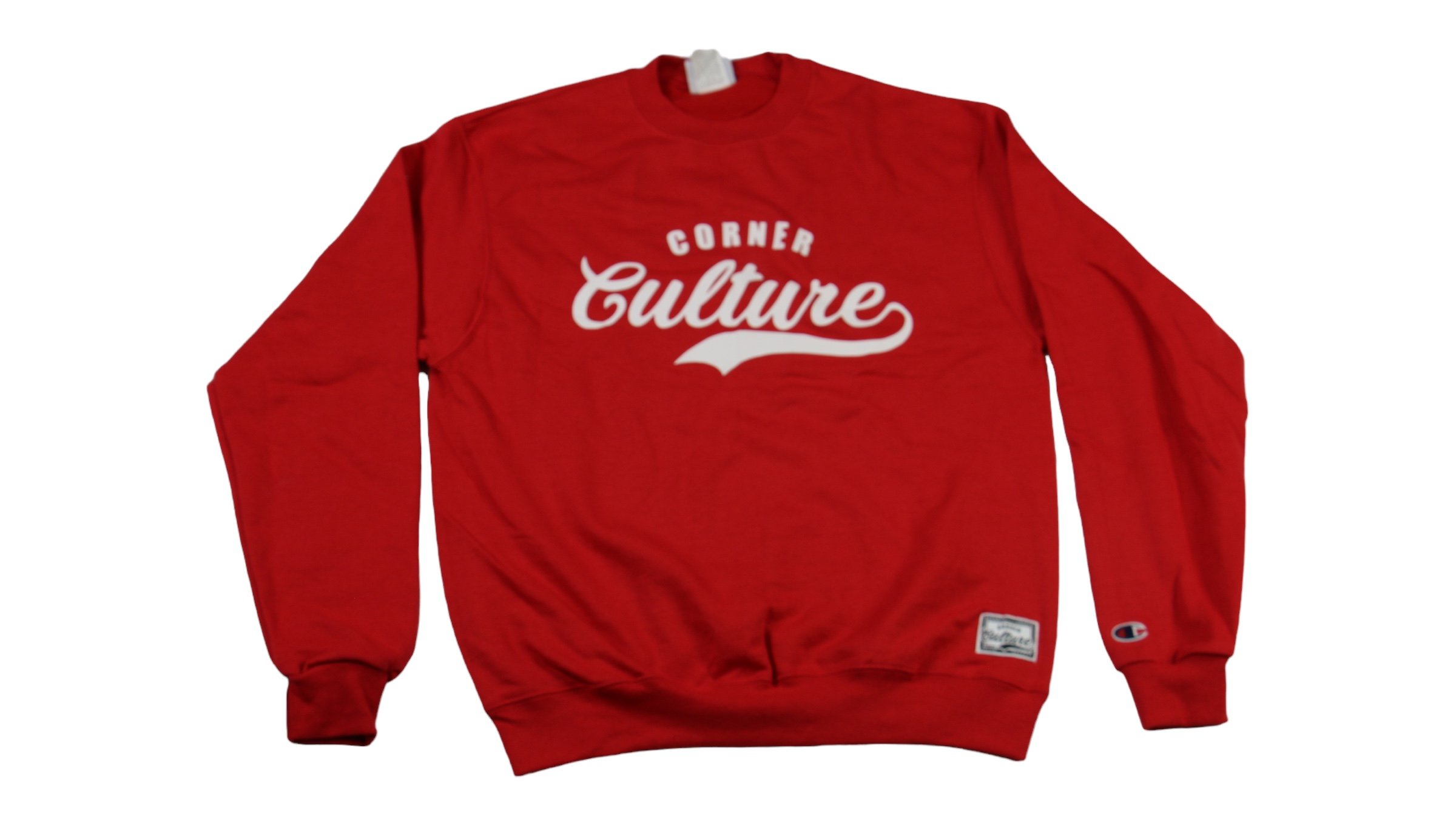 Red with White Corner Culture Sweat Shirt