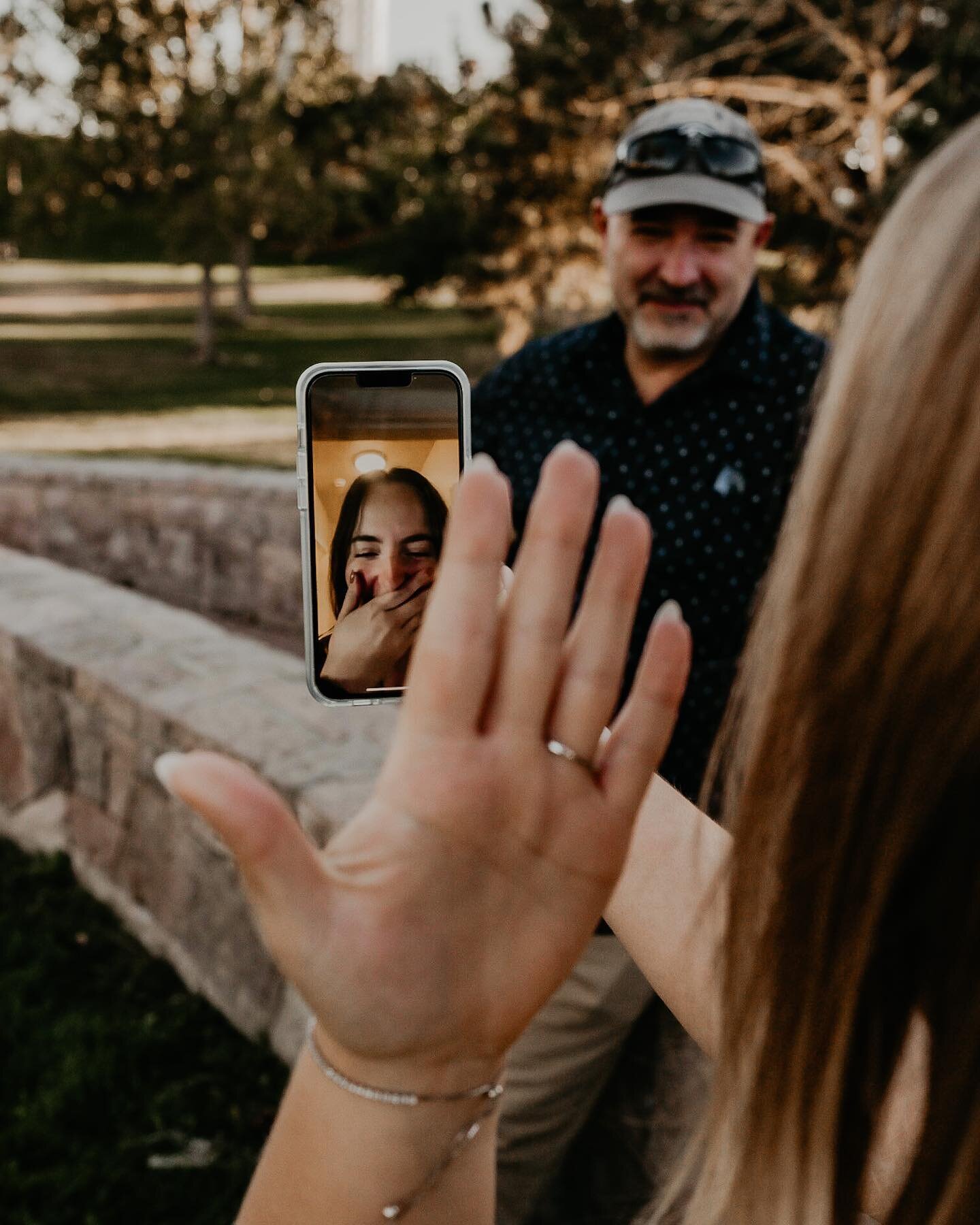 That, &ldquo;I just got engaged bling,&rdquo; and gotta share with the friends moment. Can&rsquo;t wait to post more from this surprise proposal. Congrats @allyrobichaud and @gabebrookshier25 

.
.
.
#engaged #proposal #surpriseproposal #engaged #eng