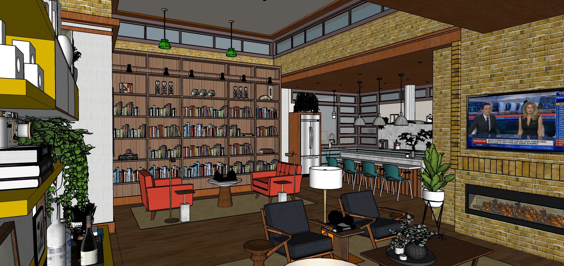 Open floor plan living
