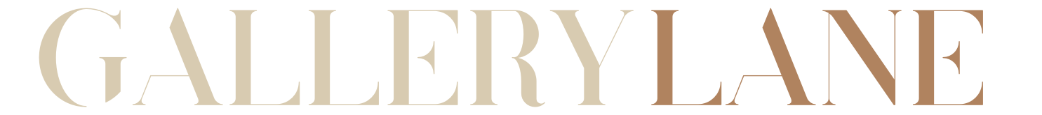 Text reading "Gallery Lane" in various shades of brown and beige.